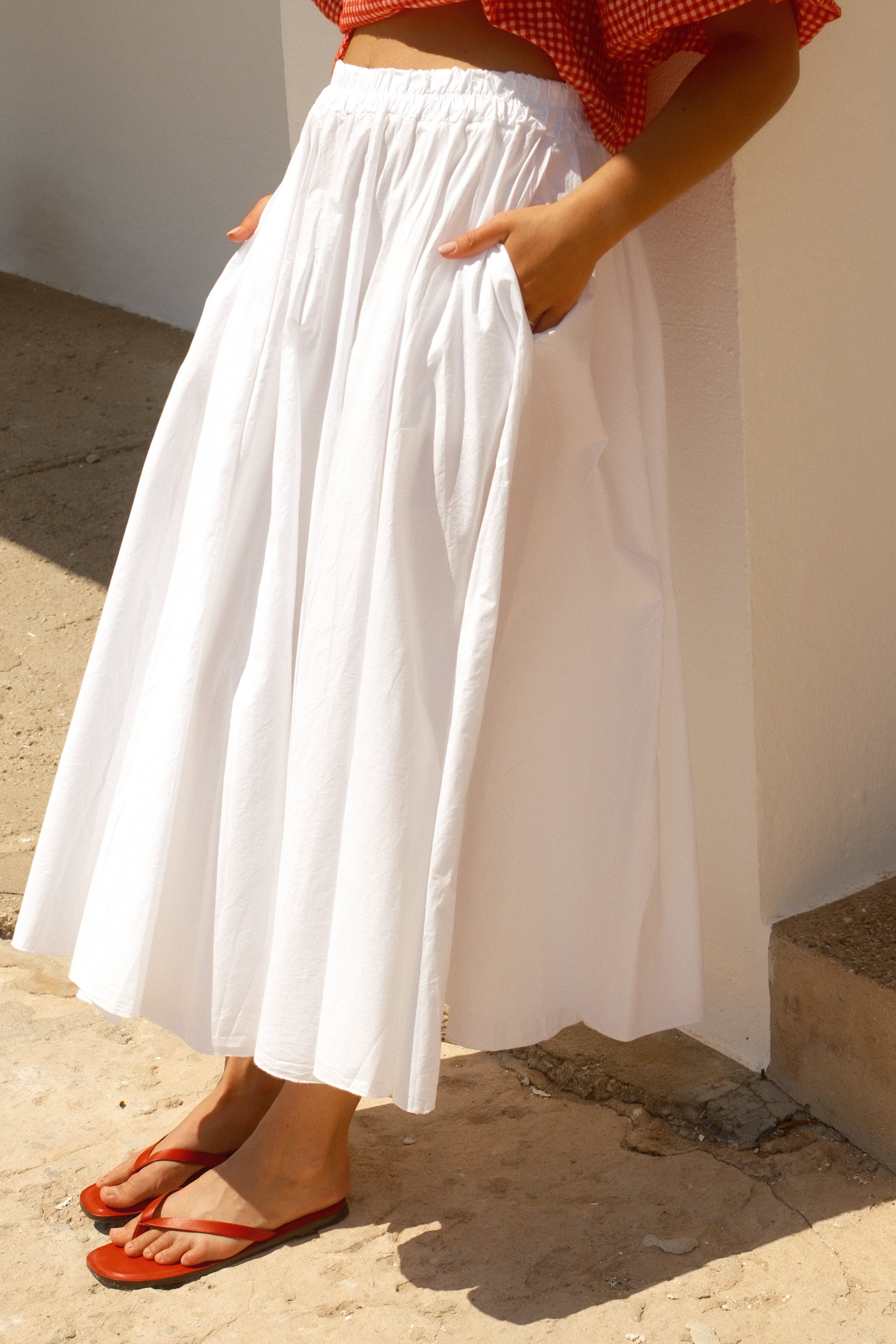 COTTON JUNE SKIRT WHITE