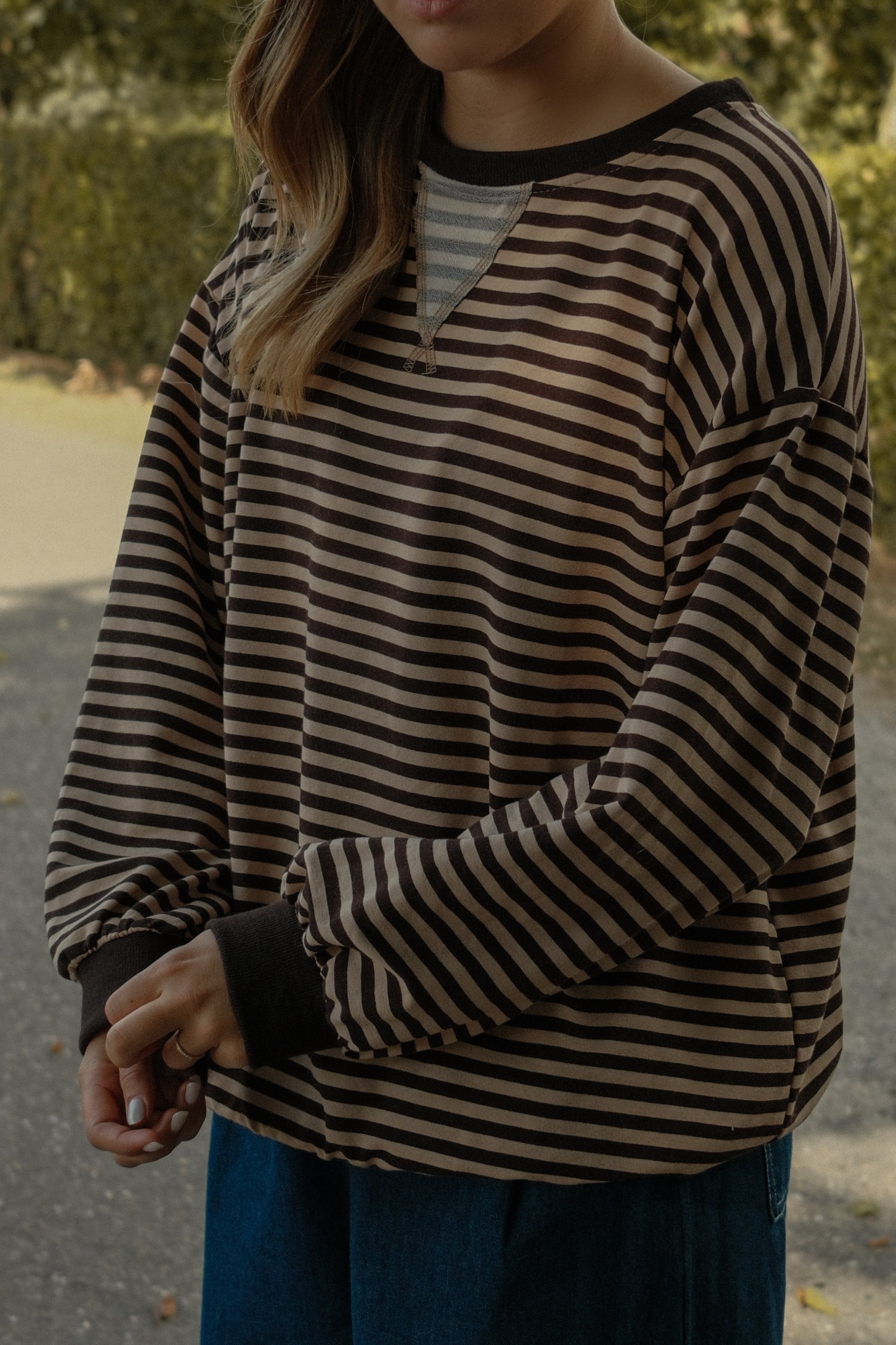 ANNIE SWEATER STRIPED CHOCO