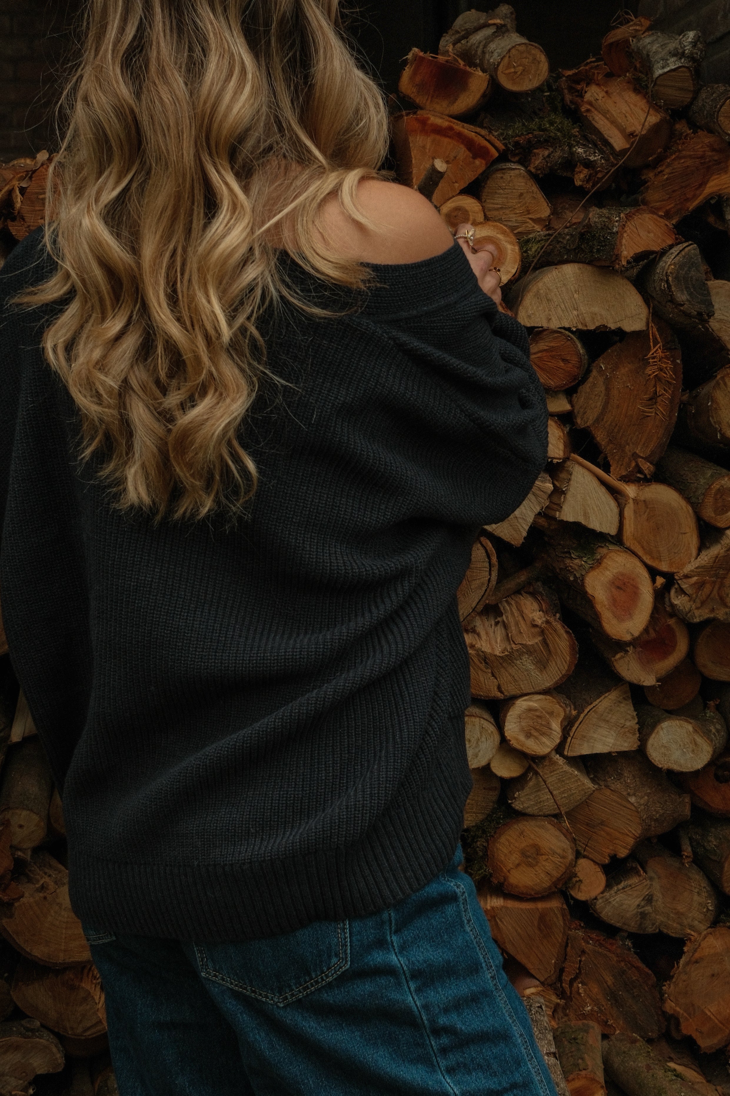 OVERSIZED LAUREN CARDIGAN NAVY