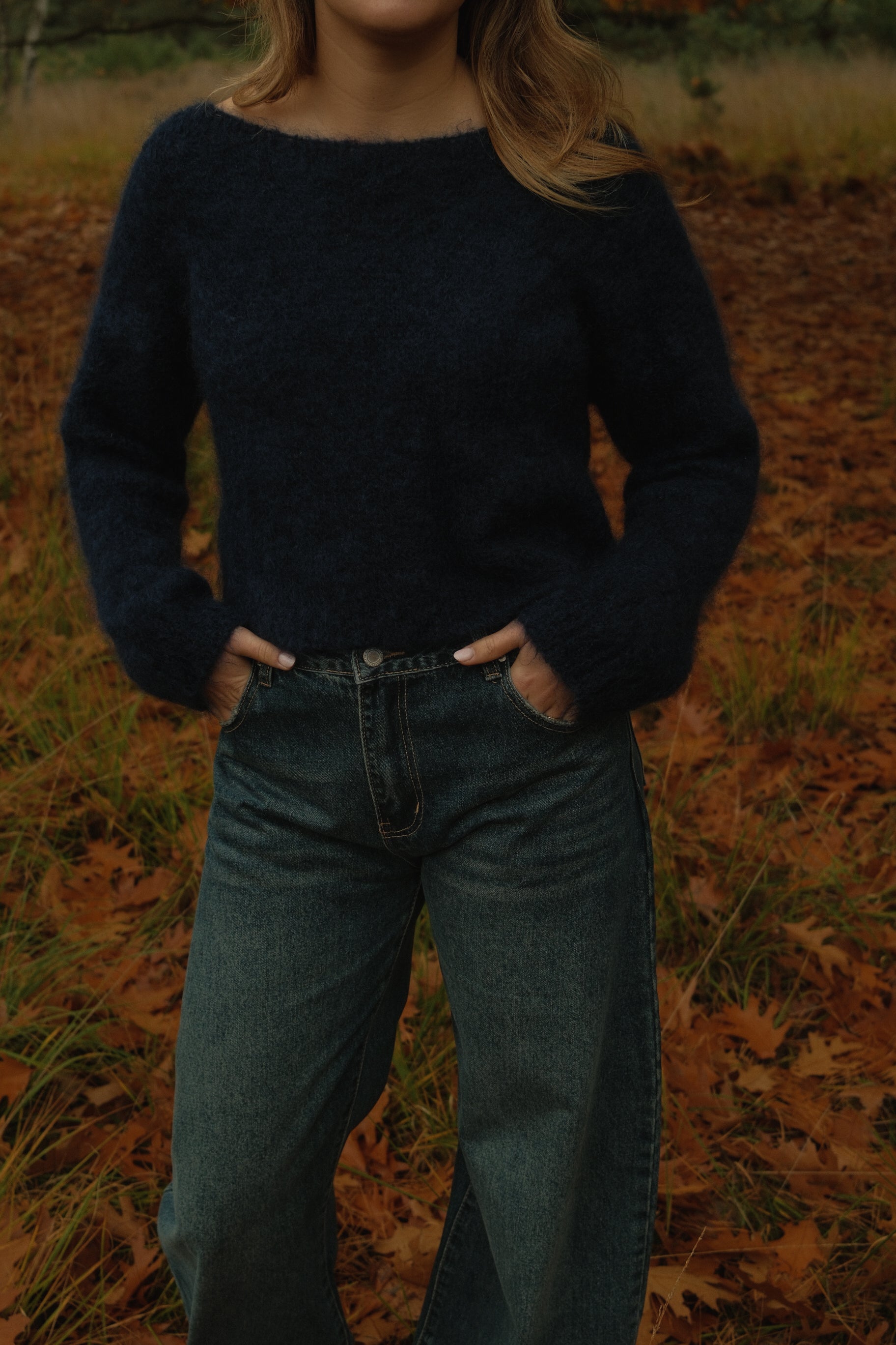 SLOW MORNING MOHAIR KNIT NAVY