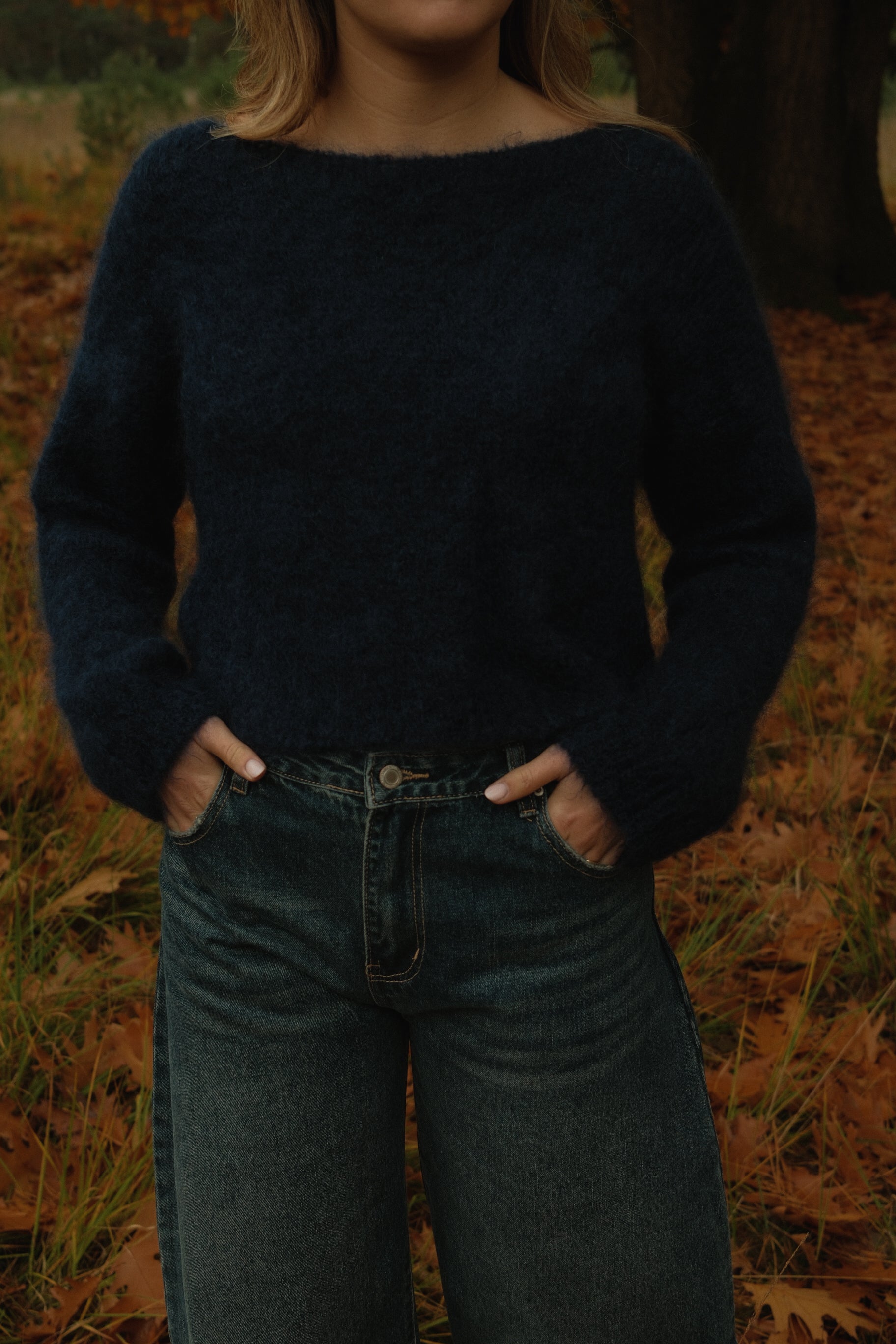 SLOW MORNING MOHAIR KNIT NAVY