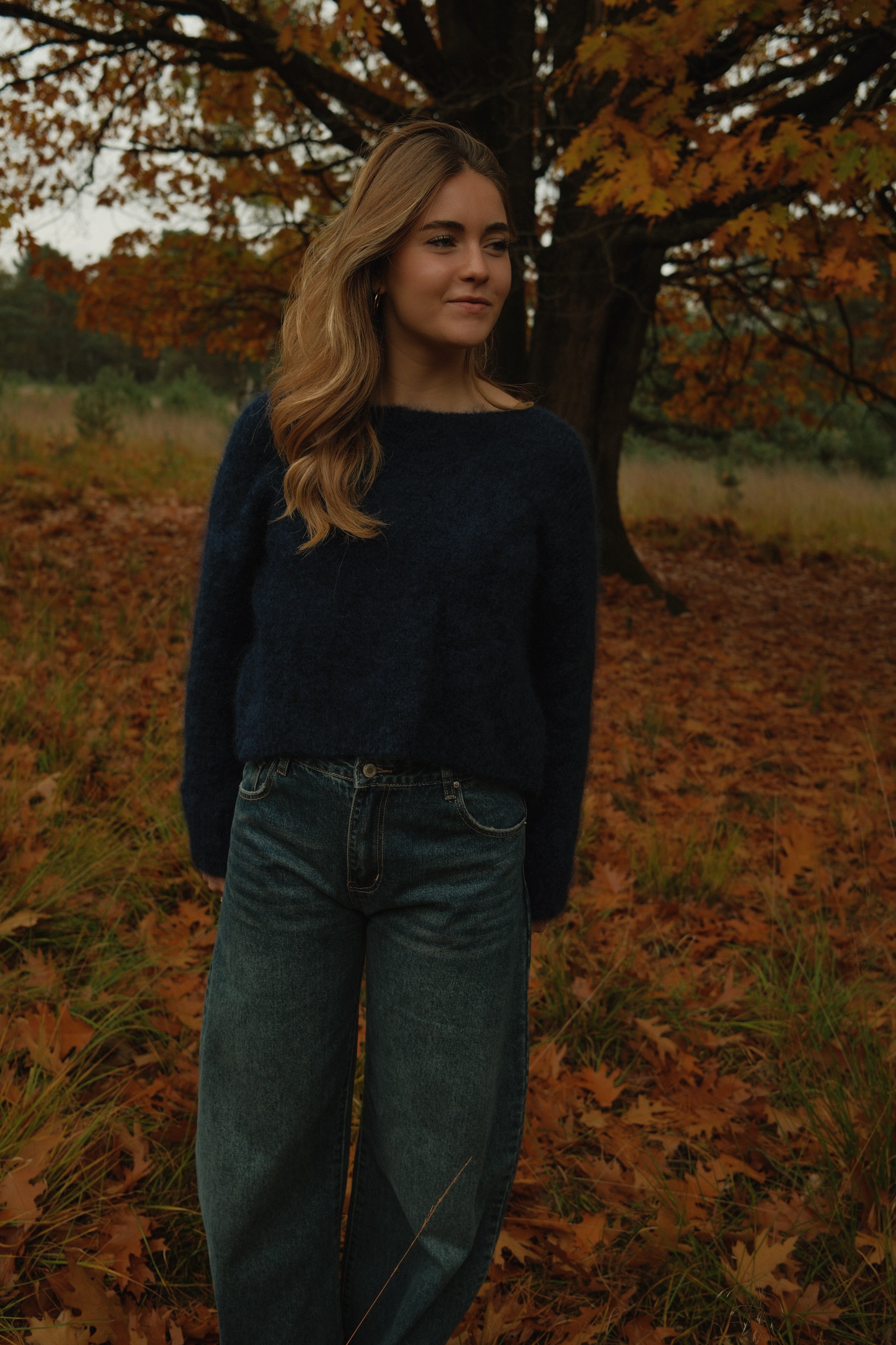 SLOW MORNING MOHAIR KNIT NAVY