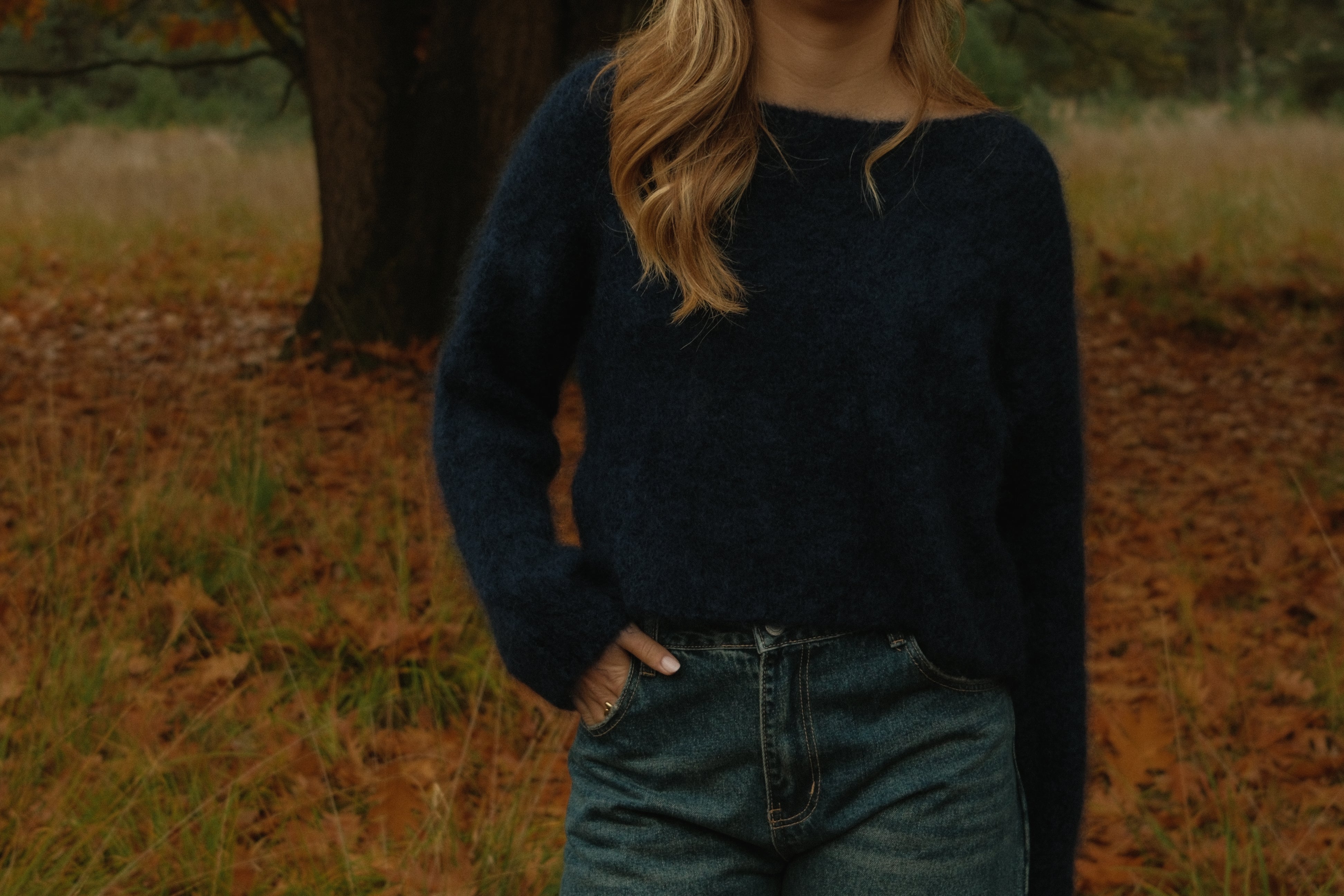 SLOW MORNING MOHAIR KNIT NAVY