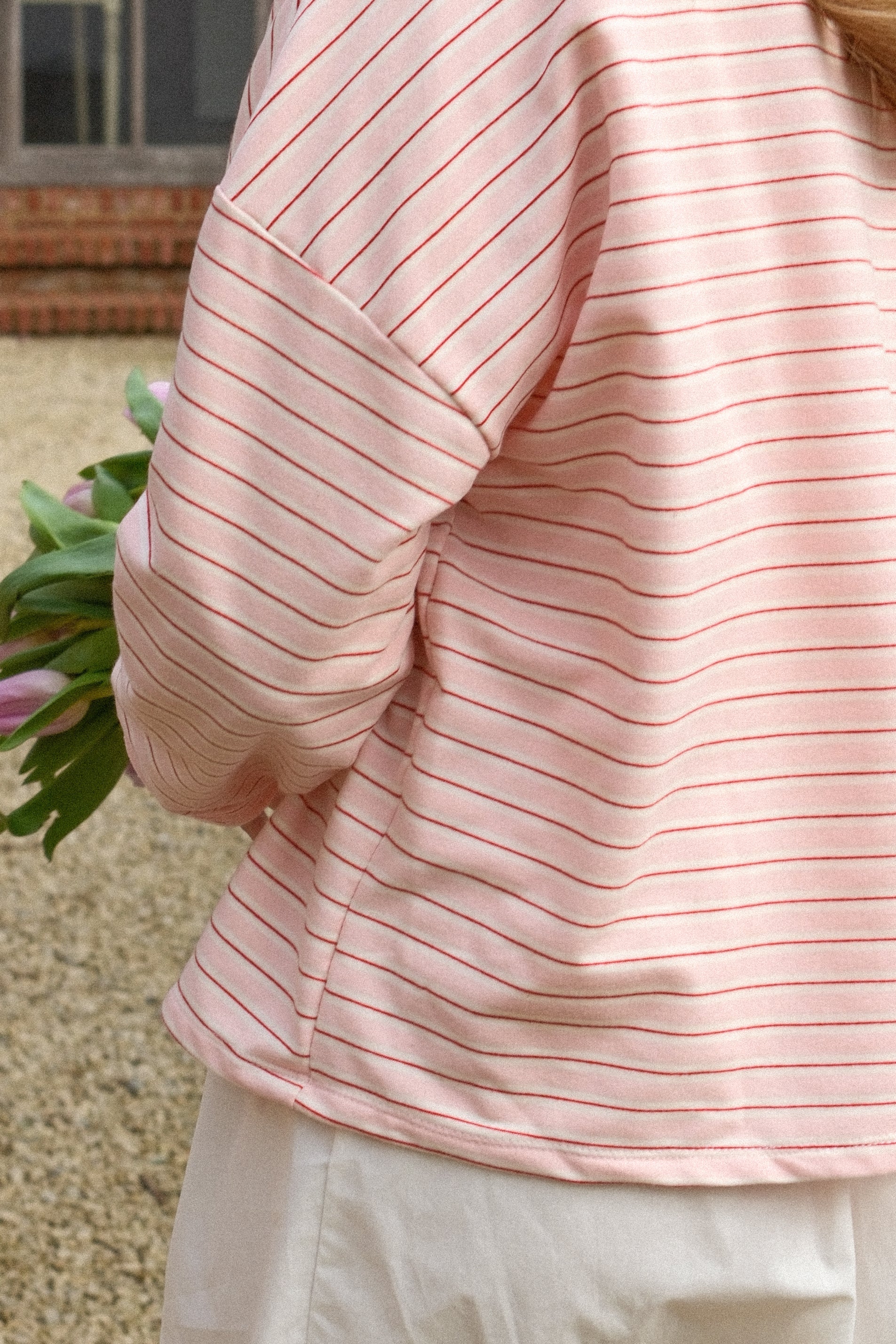 STRIPED JOLIE TEE PINK