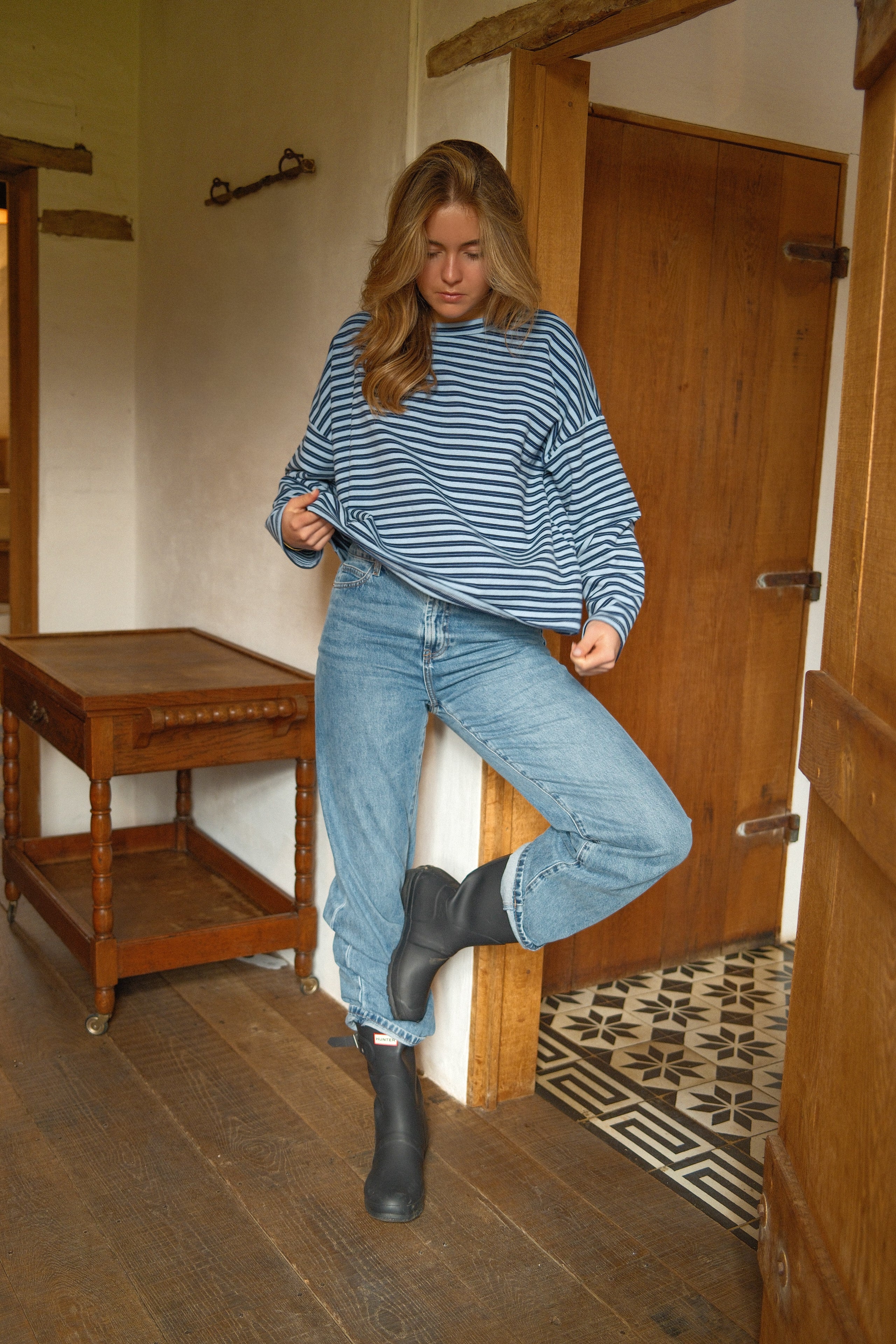 STRIPED JOLIE TEE BLUE