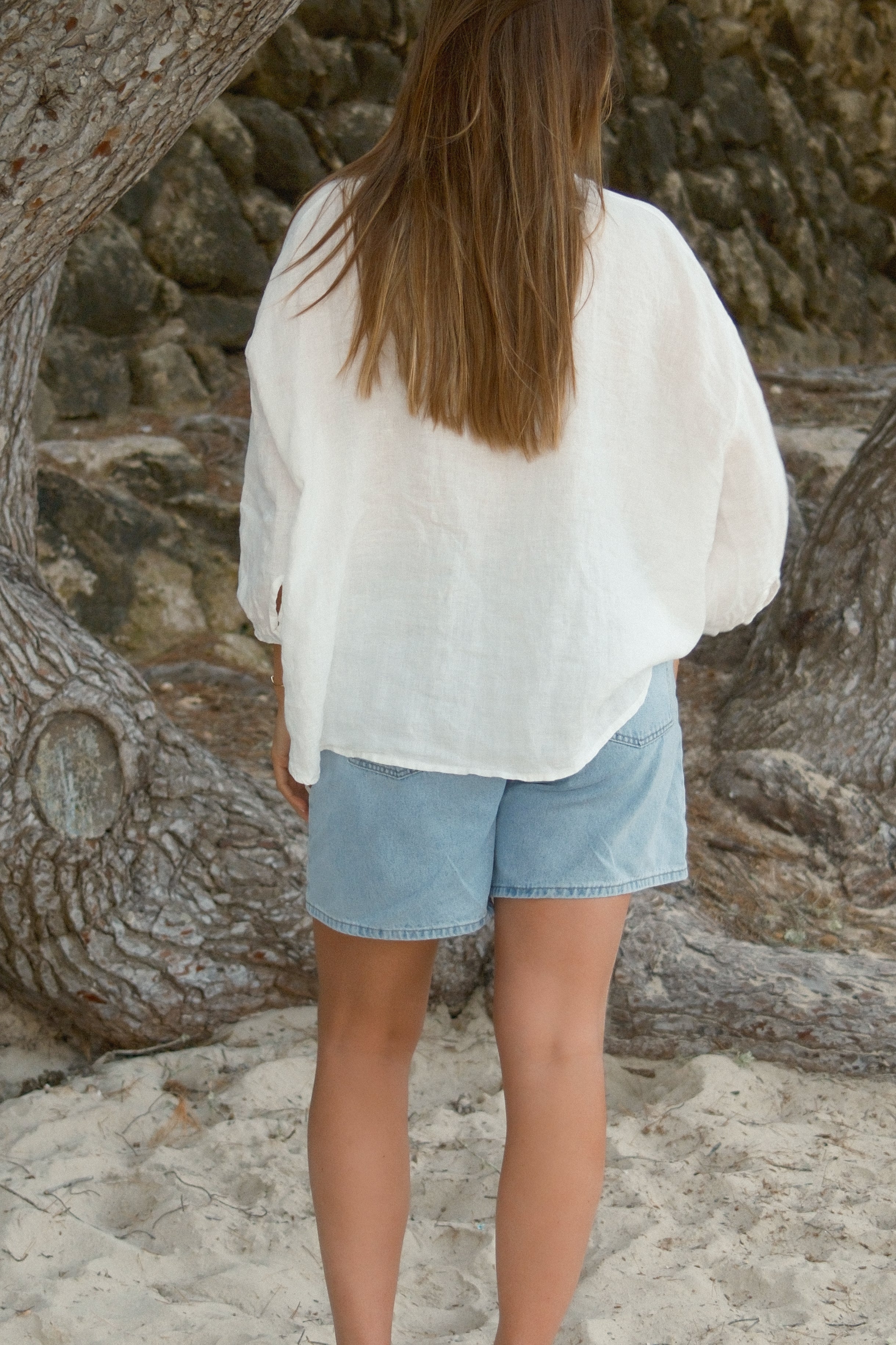 100% LINNEN VENICE BLOUSE WHITE
