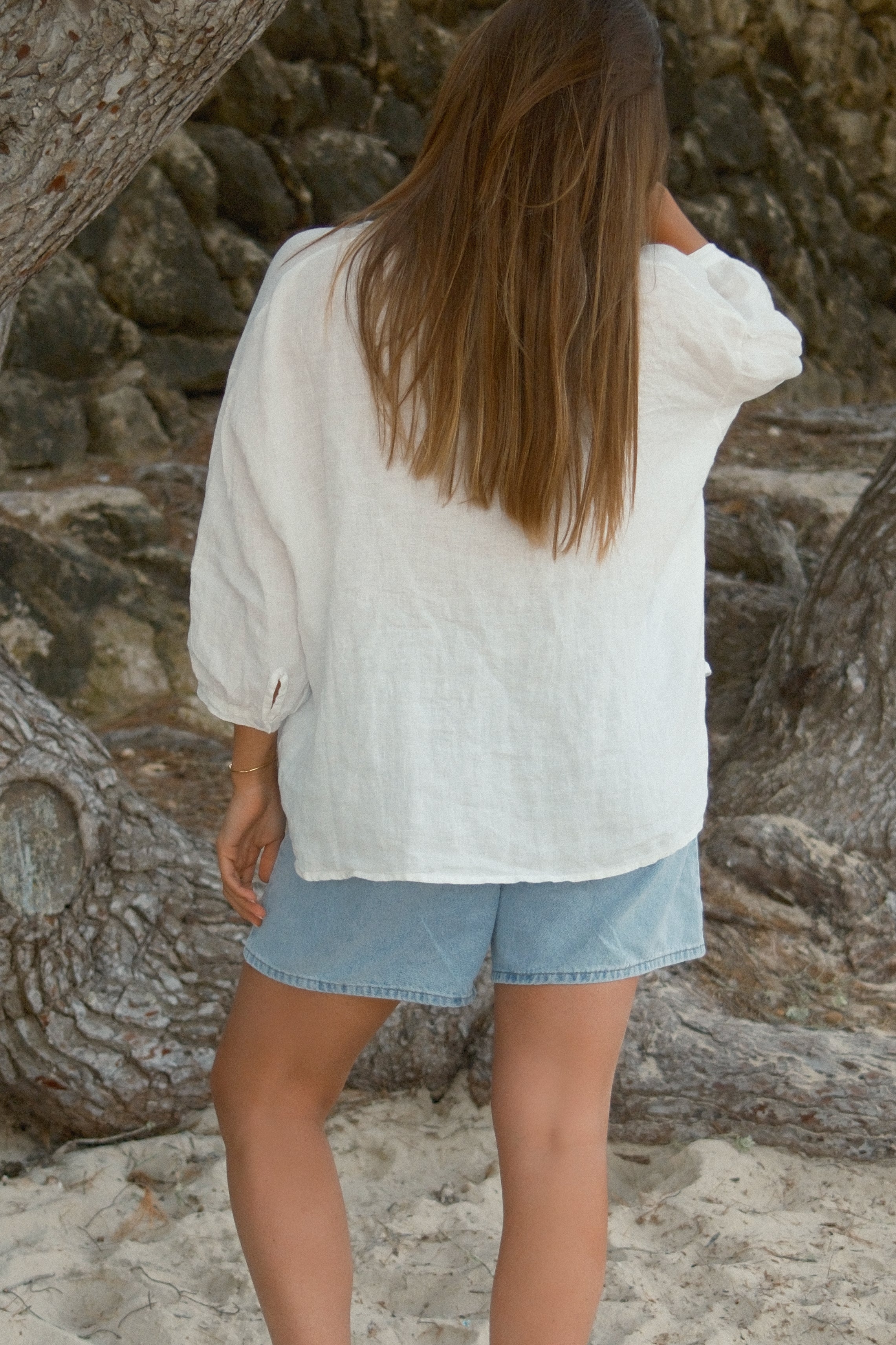 100% LINNEN VENICE BLOUSE WHITE