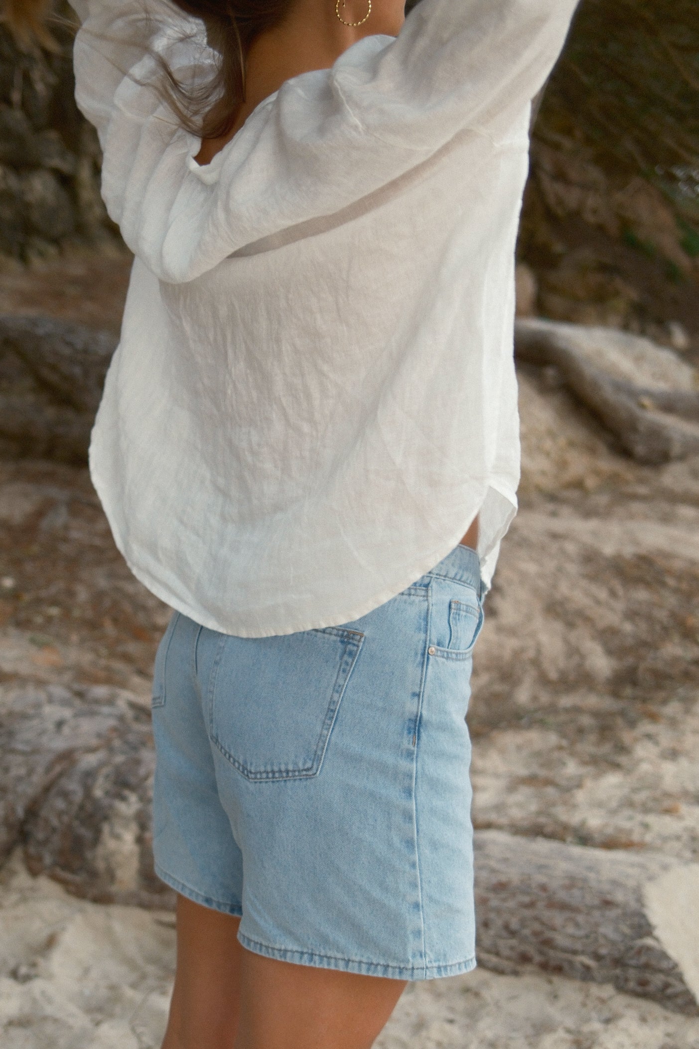 100% LINNEN VENICE BLOUSE WHITE
