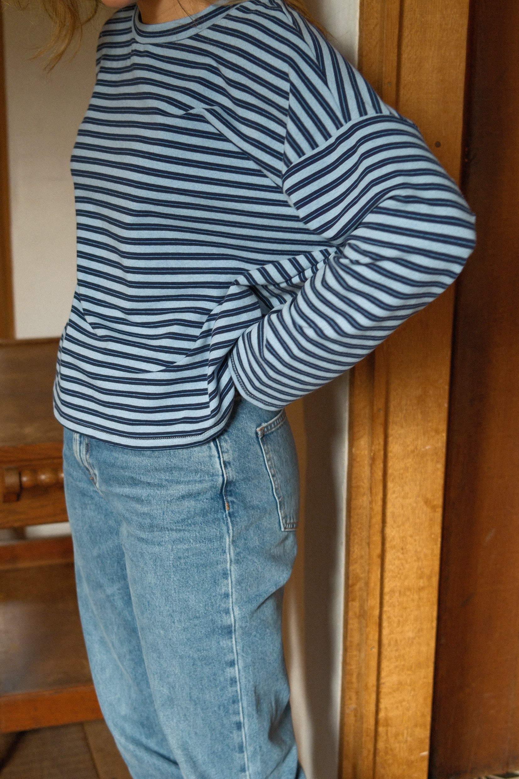 STRIPED JOLIE TEE BLUE