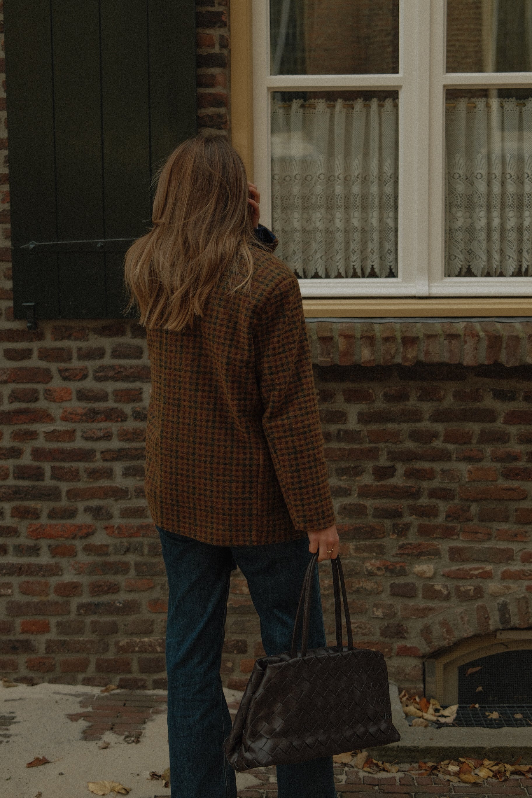 OVERSIZED CHECKED WOOLMIX BLAZER