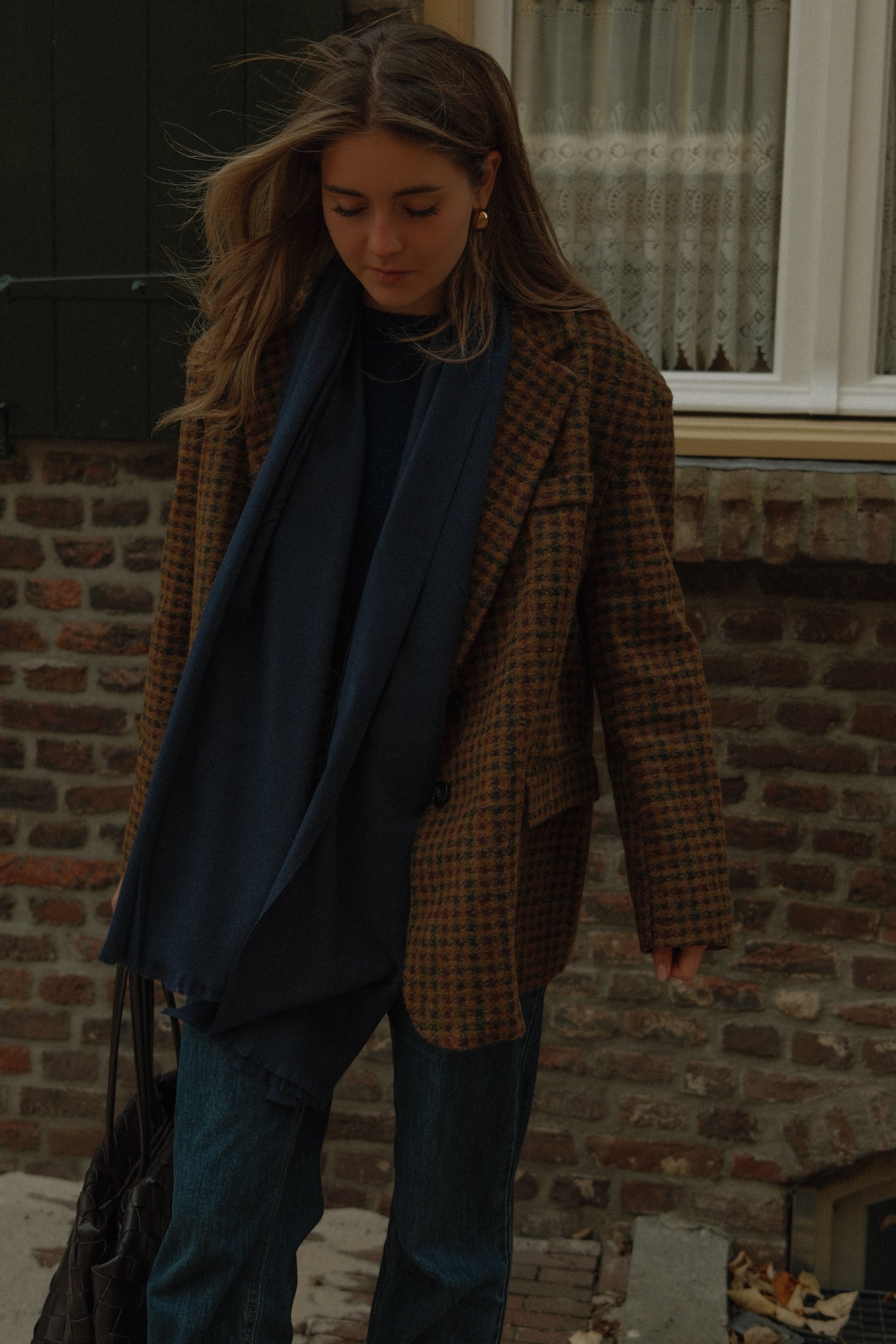 OVERSIZED CHECKED WOOLMIX BLAZER