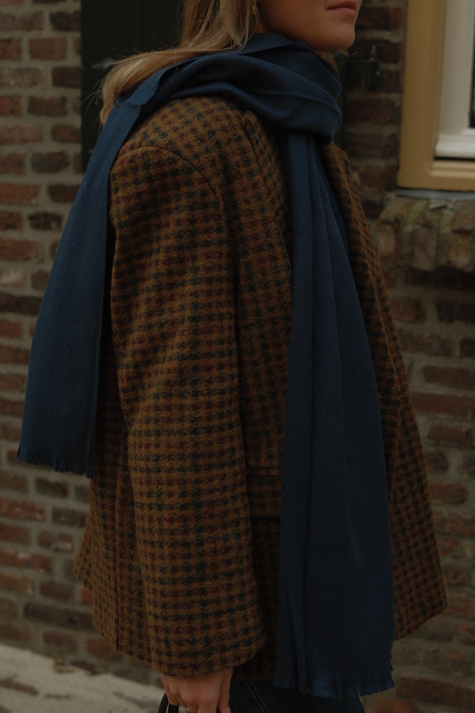 CASHMERE MIX ESSENTIAL SCARF NAVY