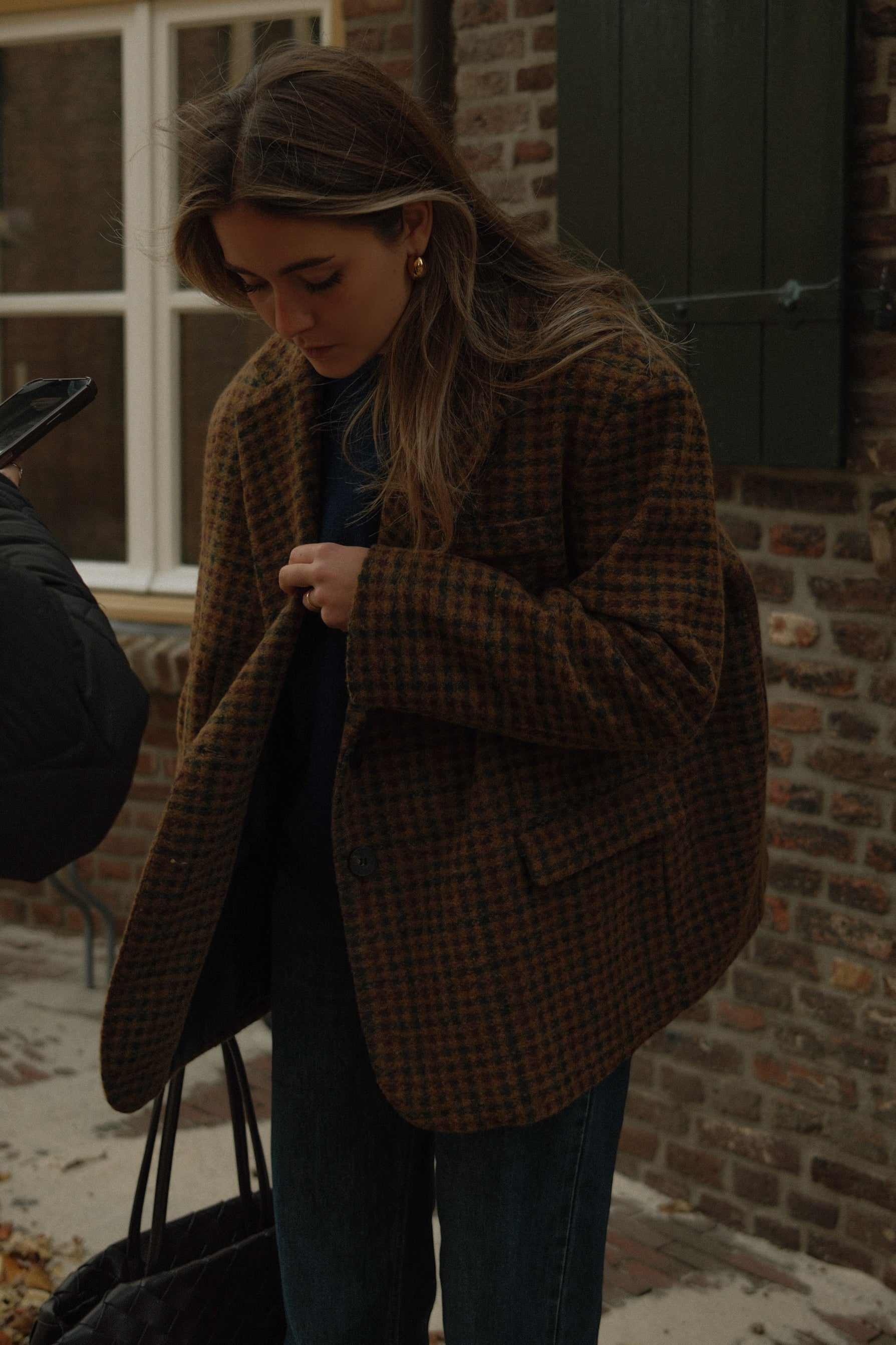 OVERSIZED CHECKED WOOLMIX BLAZER