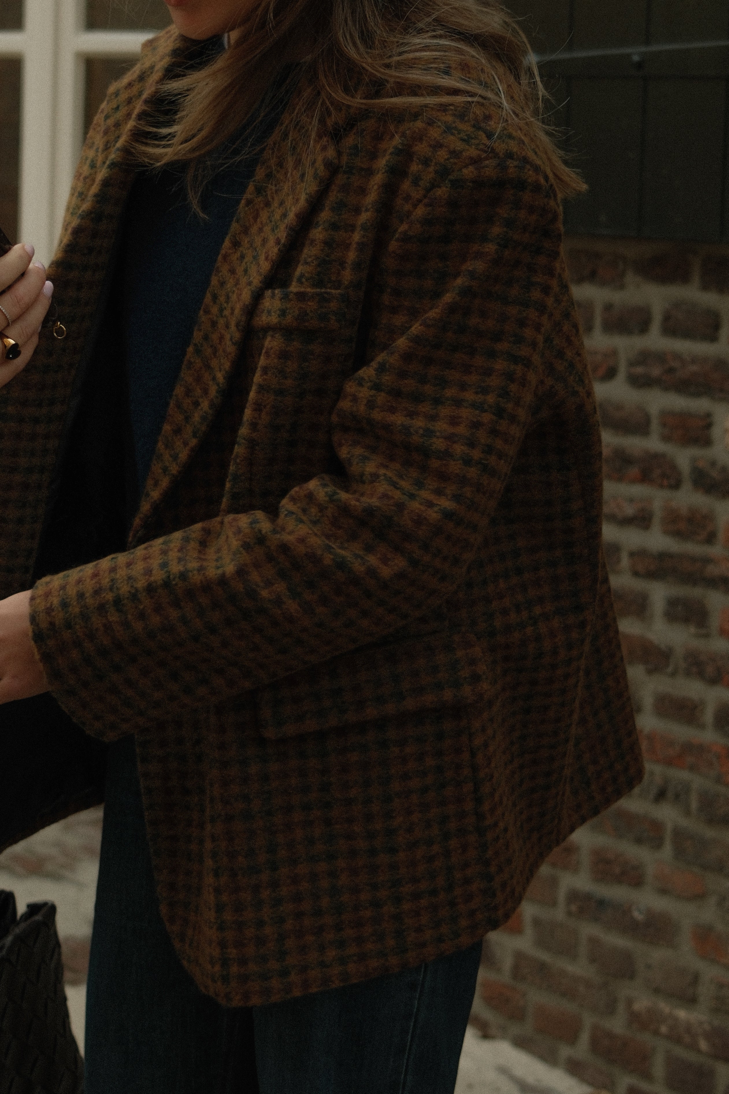 OVERSIZED CHECKED WOOLMIX BLAZER