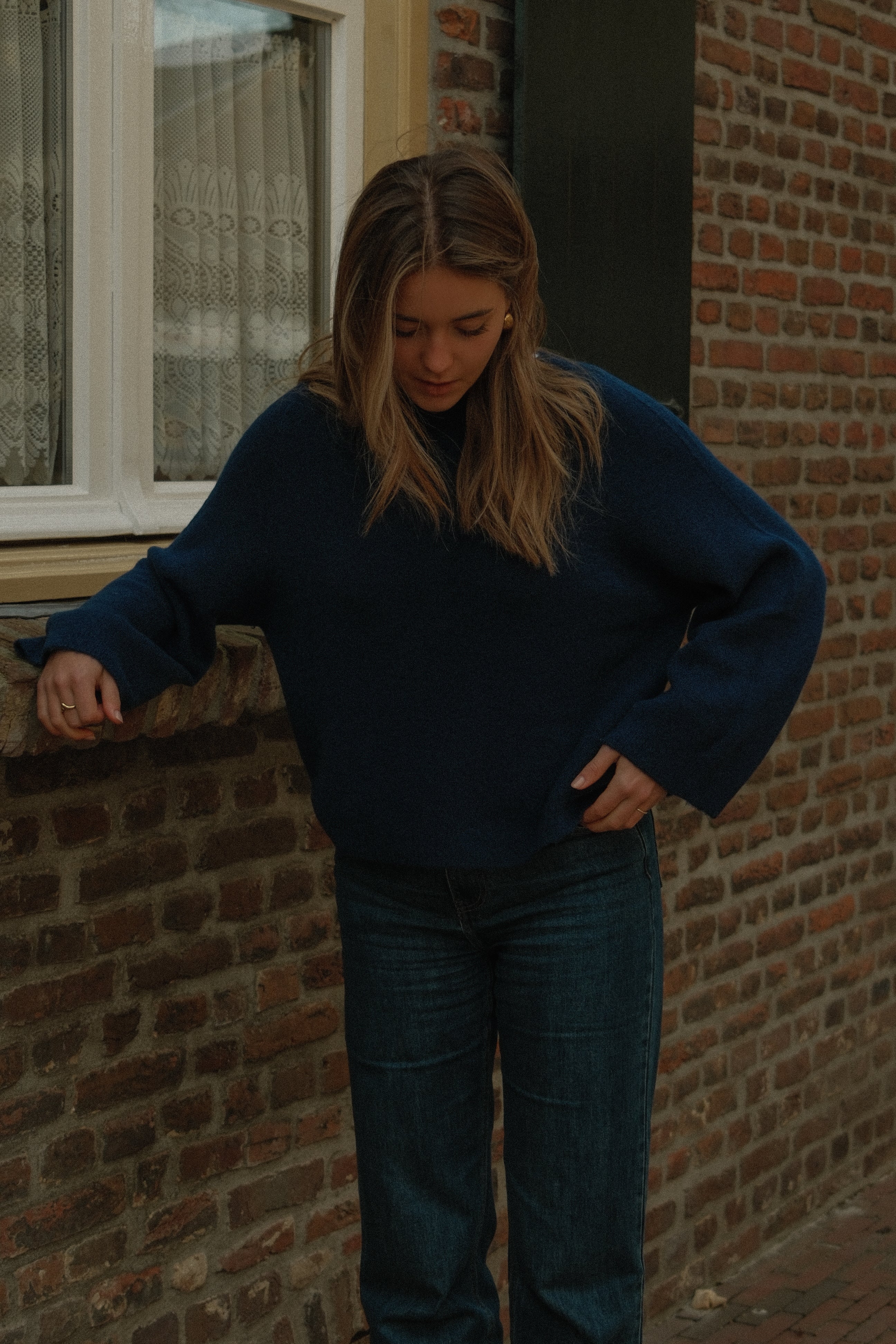 WIDE SLEEVE SARAH KNIT NAVY