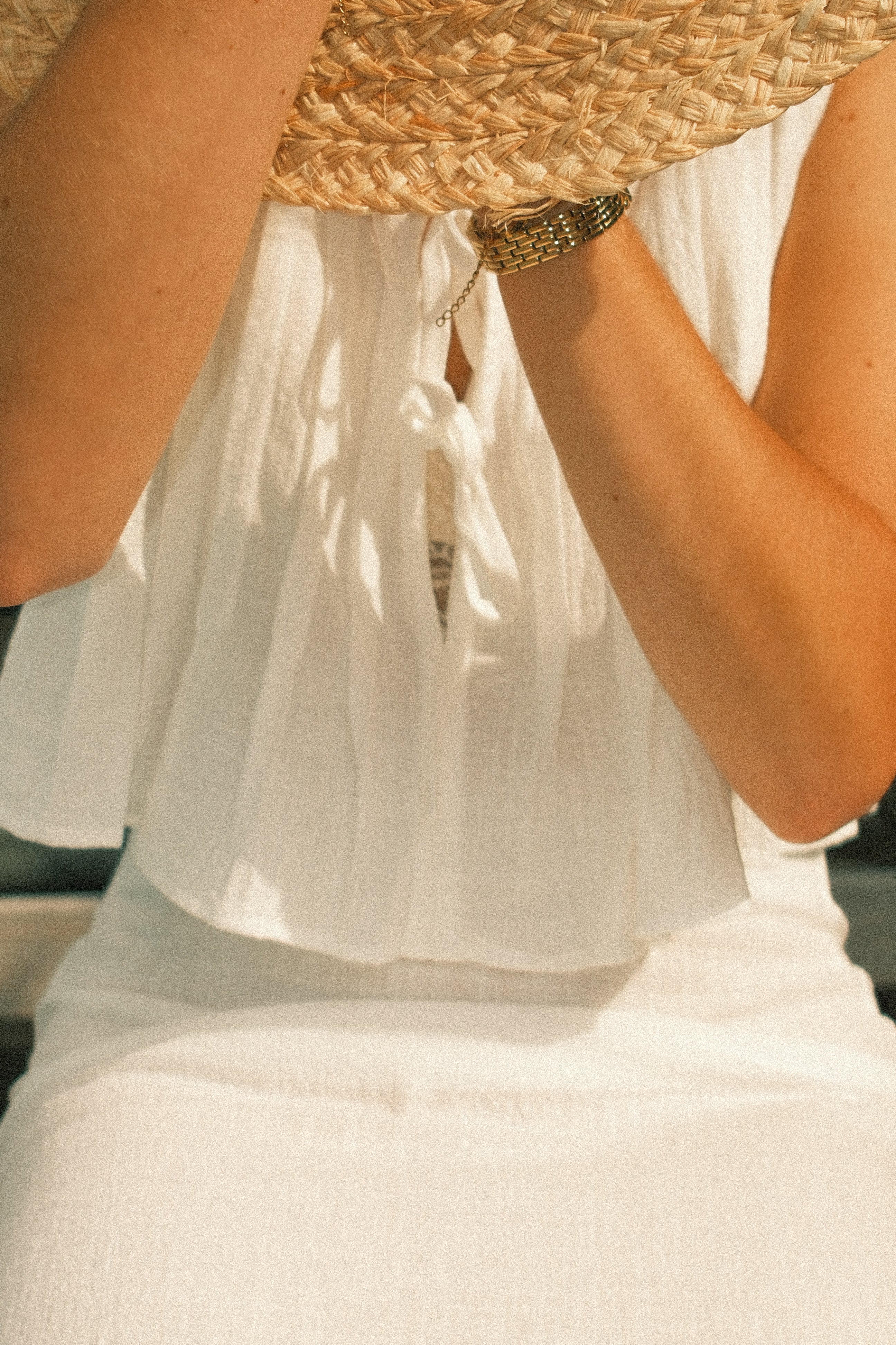 MEREDITH BLAKE LINNEN TOP WHITE (SET)