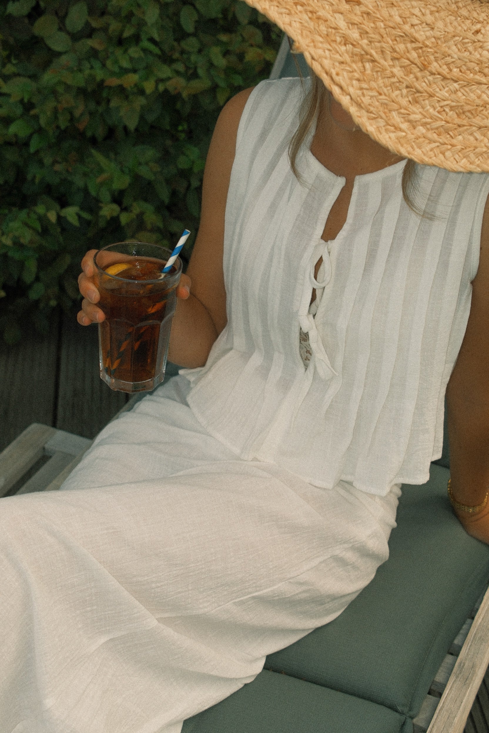 MEREDITH BLAKE LINNEN TOP WHITE (SET)