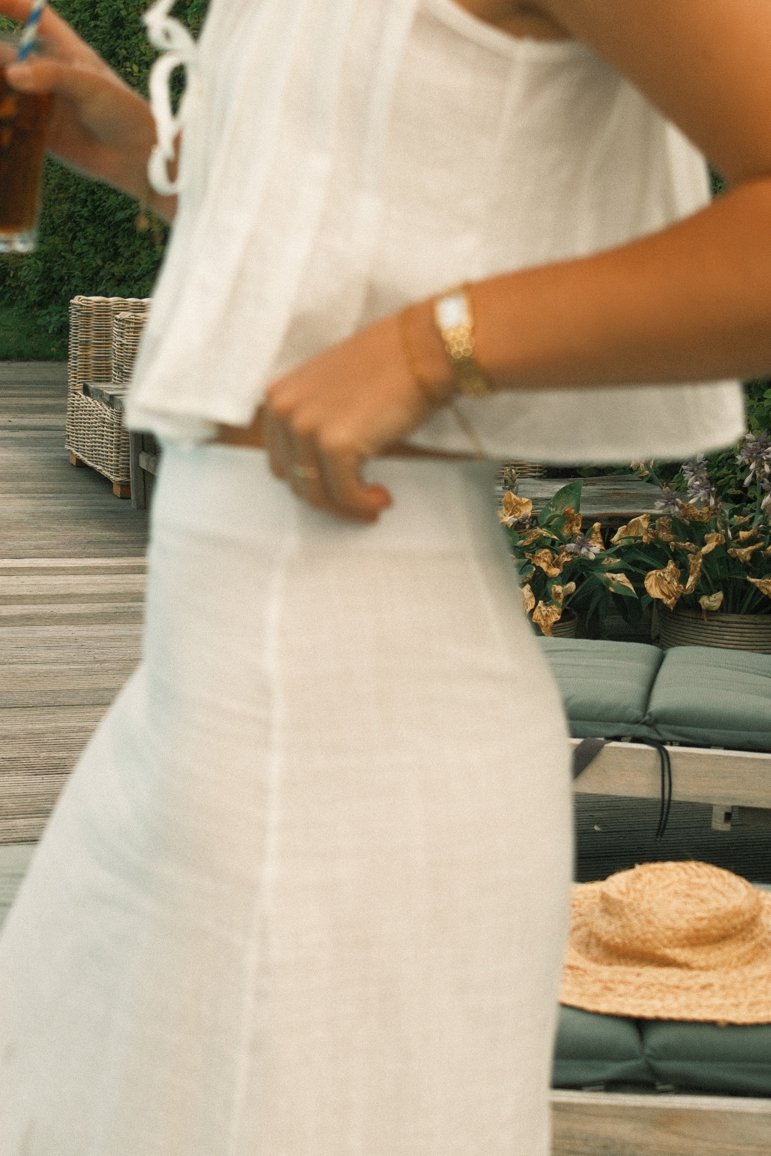 MEREDITH BLAKE LINNEN TOP WHITE (SET)