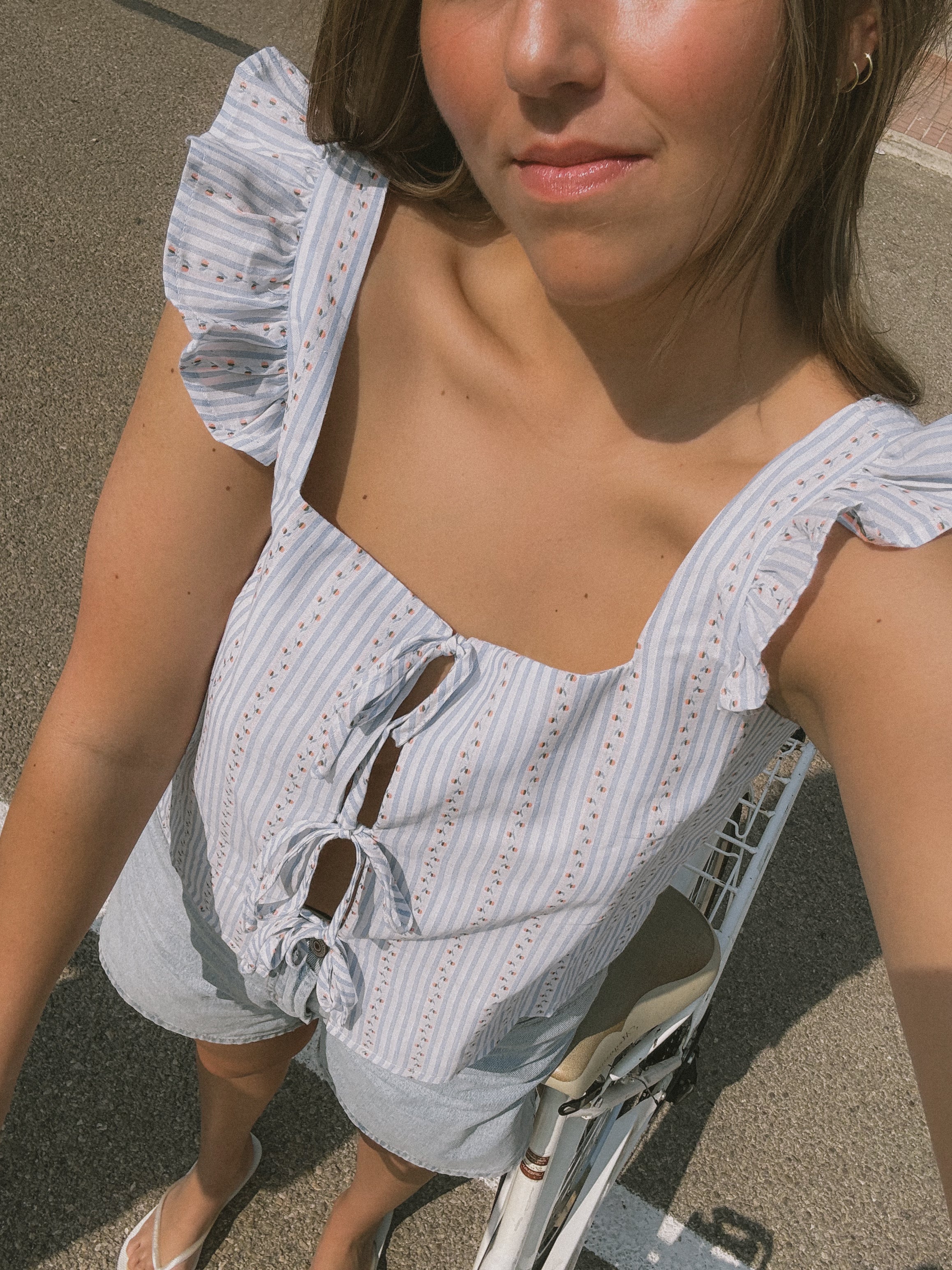 JULIA TOP BLUE STRIPED