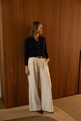 LOOSE FIT PANTALON BEIGE