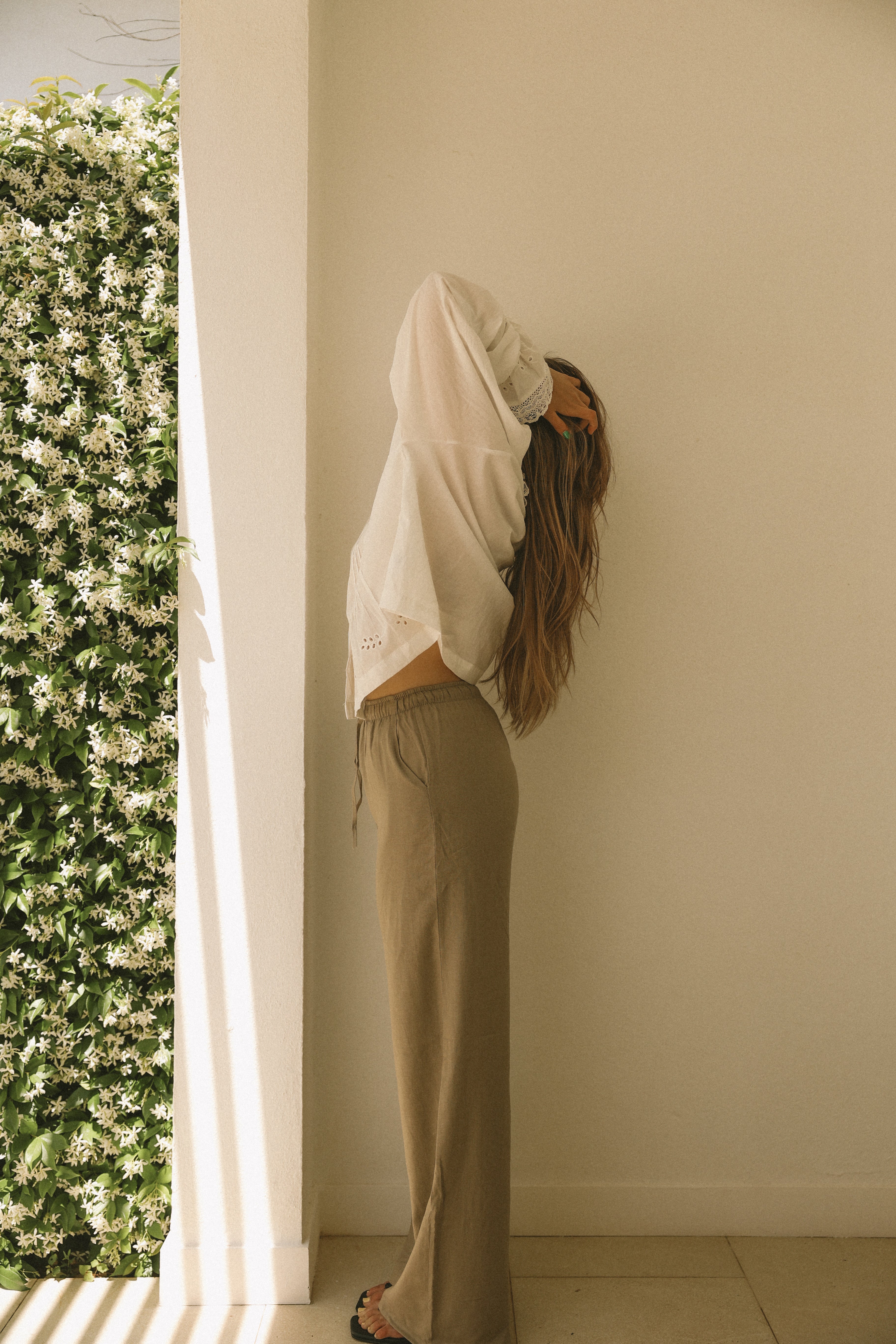 ESSENTIAL LINNEN PANTS TAUPE