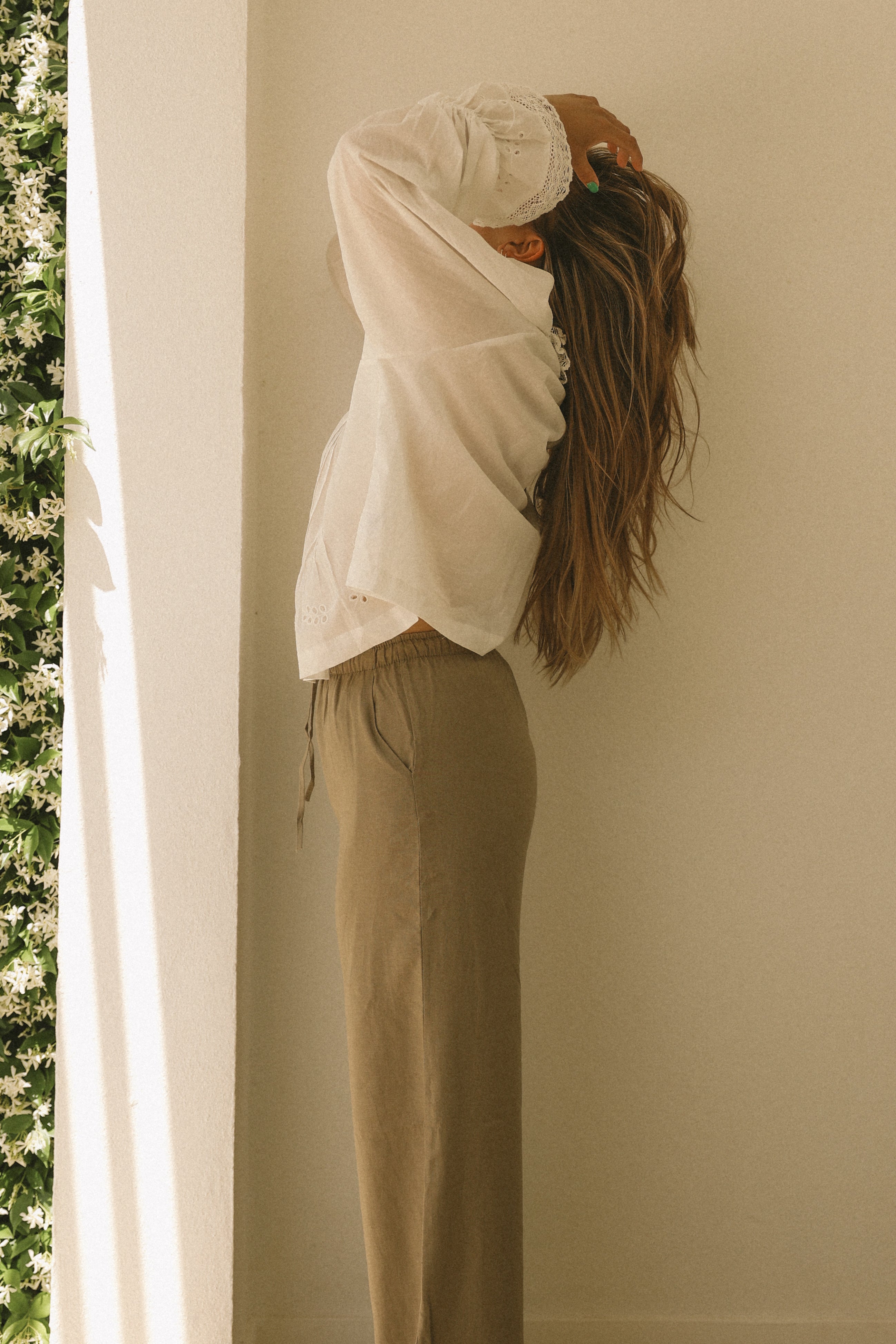 ESSENTIAL LINNEN PANTS TAUPE