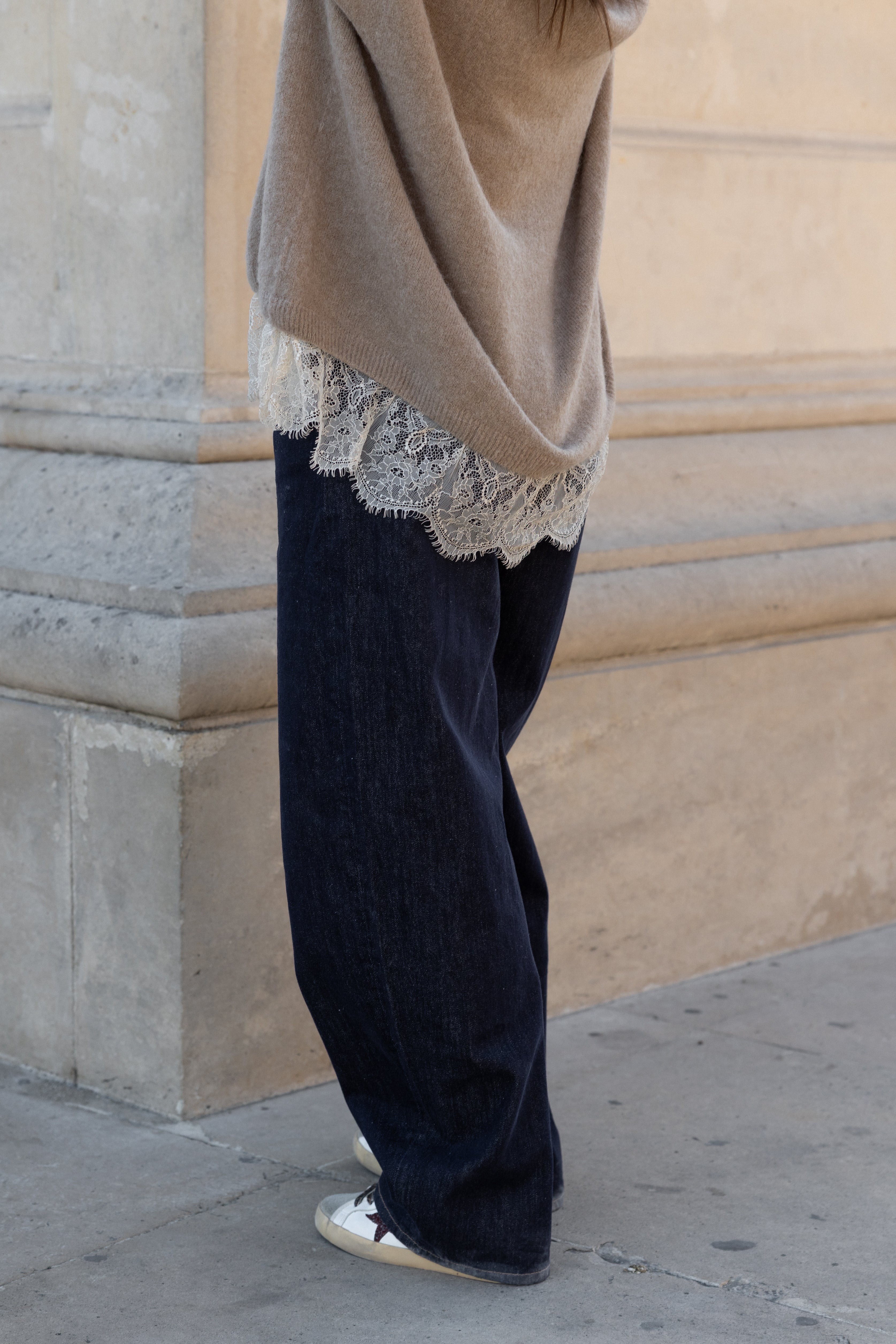 PRE-ORDER: LACE ALPACA SPENCER TAUPE