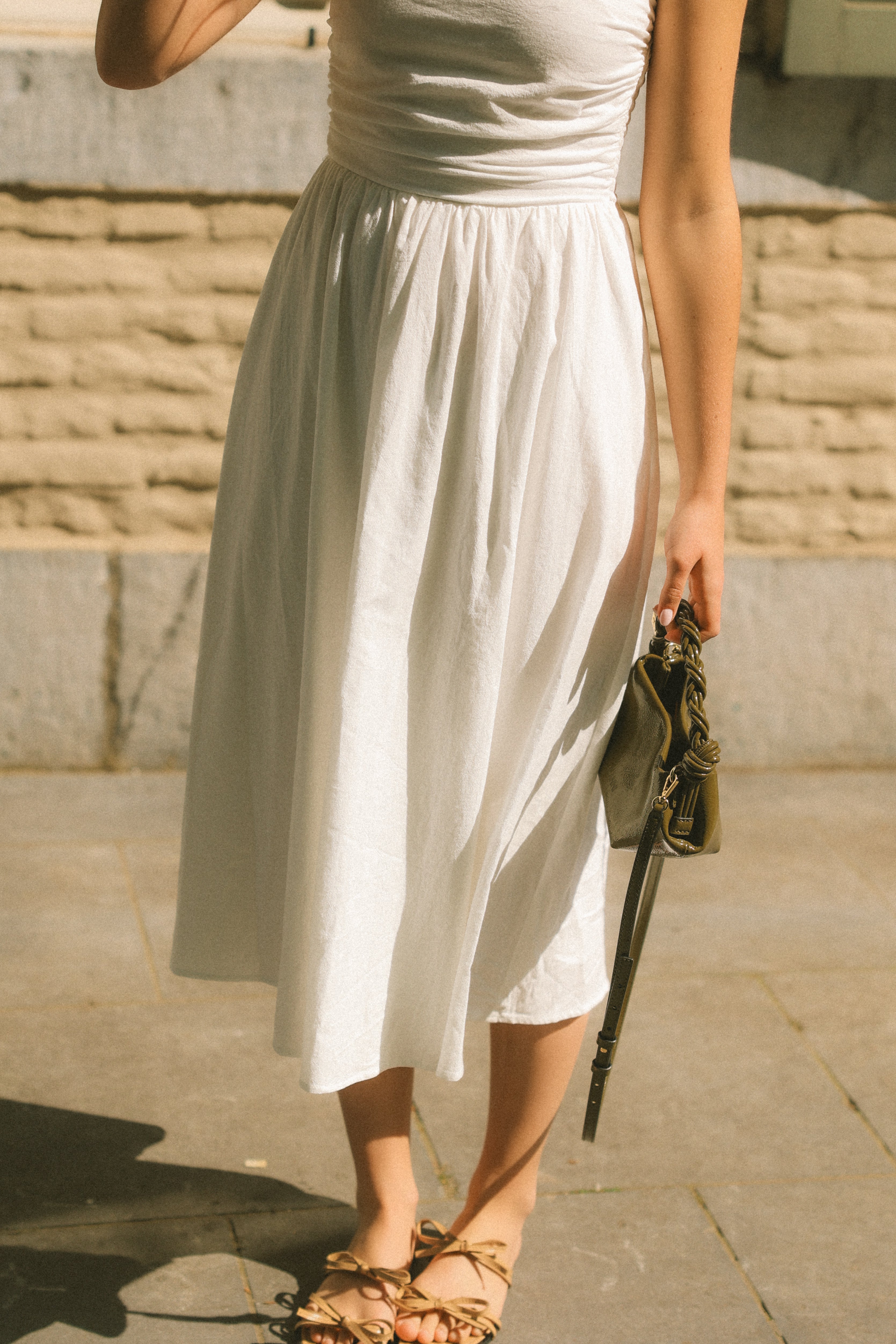 STRAPLESS MAXI DRESS WHITE