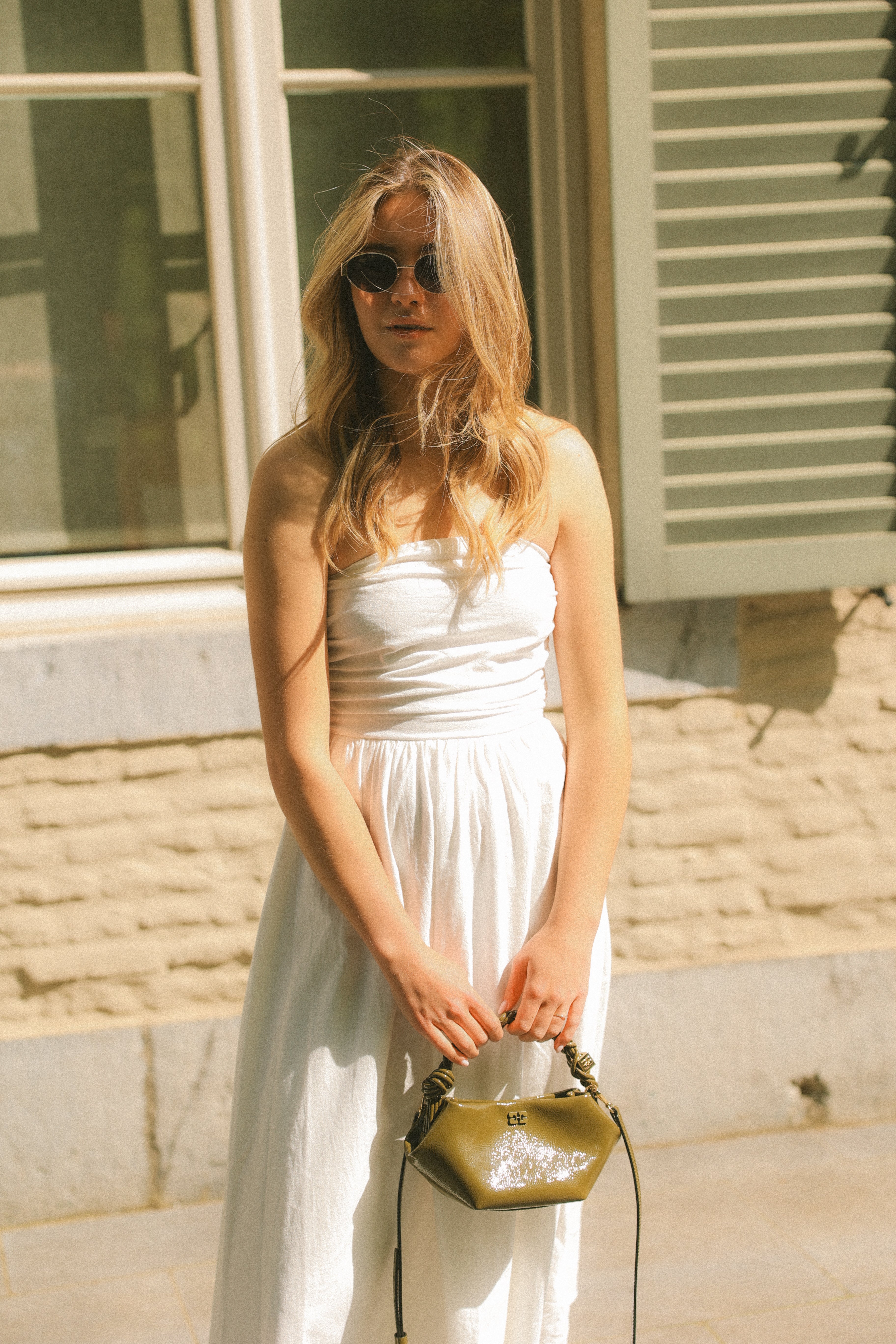 STRAPLESS MAXI DRESS WHITE