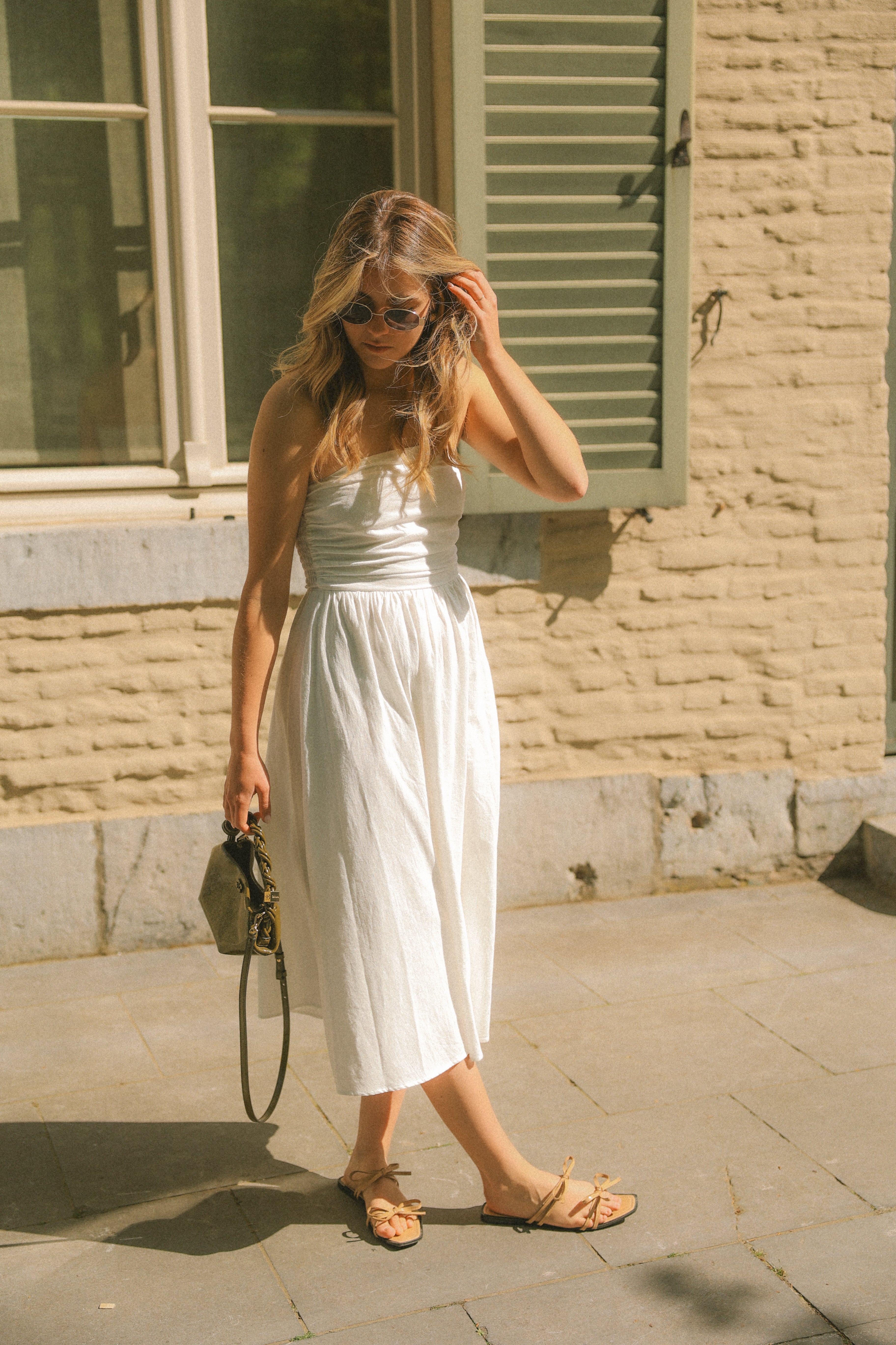 STRAPLESS MAXI DRESS WHITE