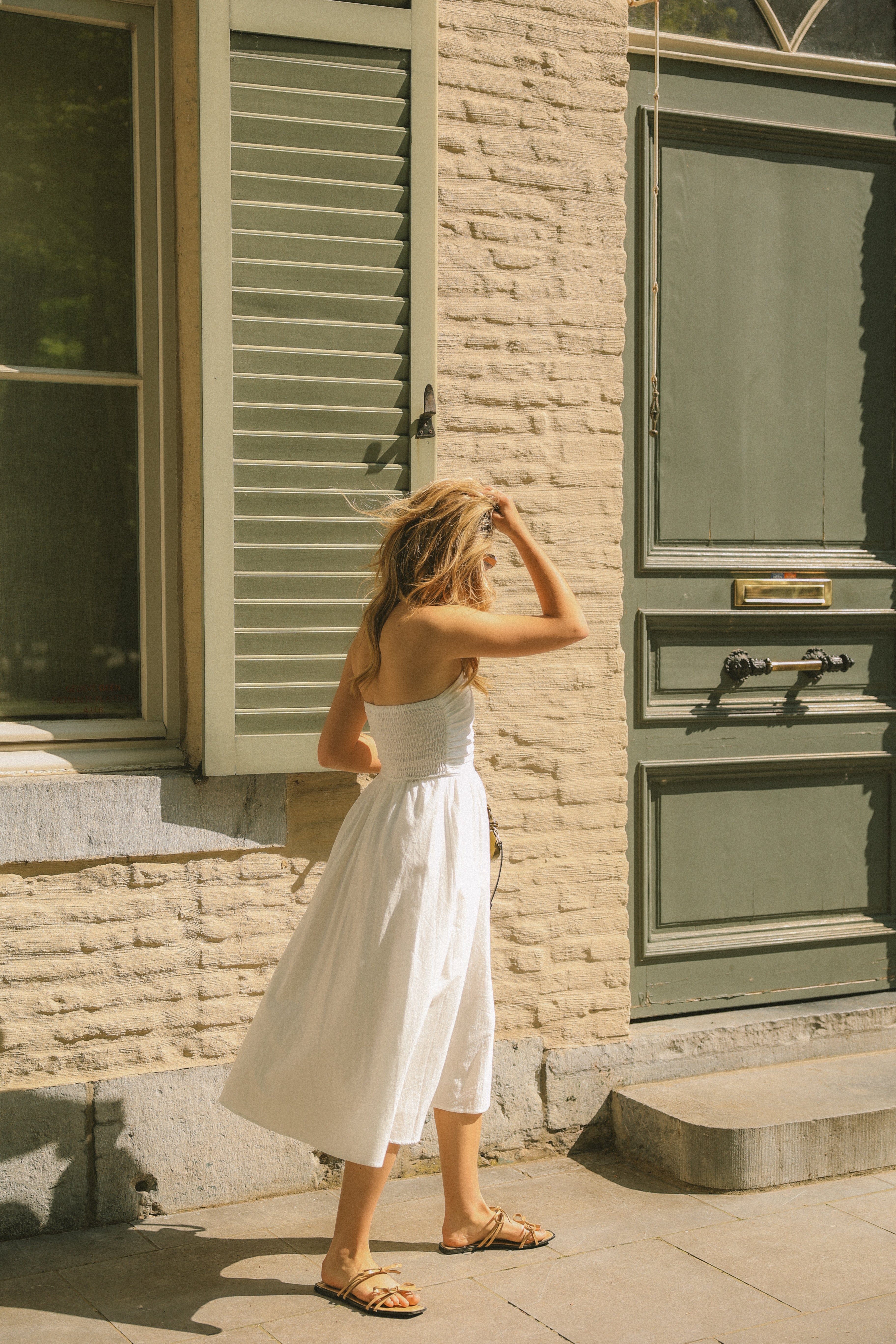 STRAPLESS MAXI DRESS WHITE