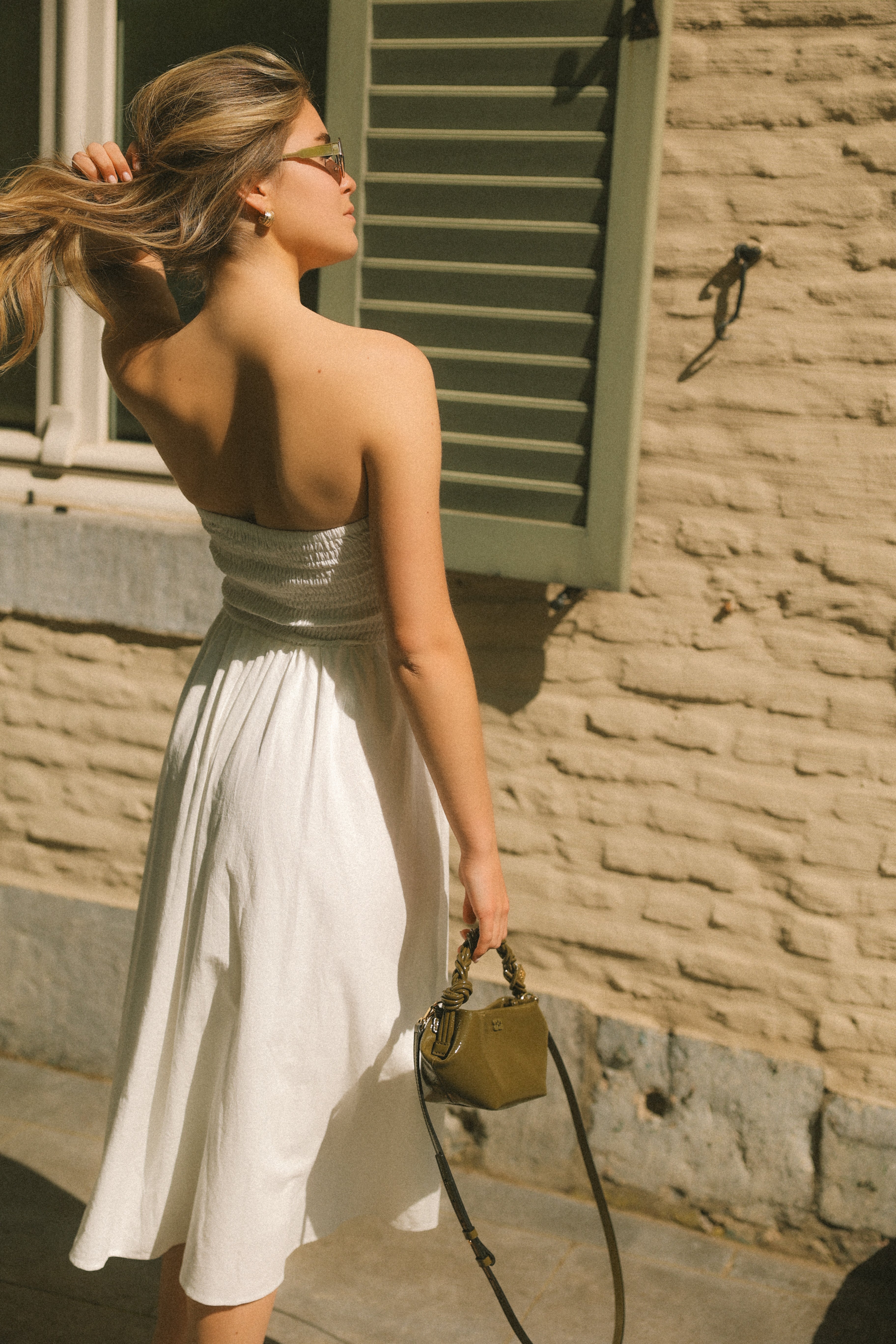 STRAPLESS MAXI DRESS WHITE
