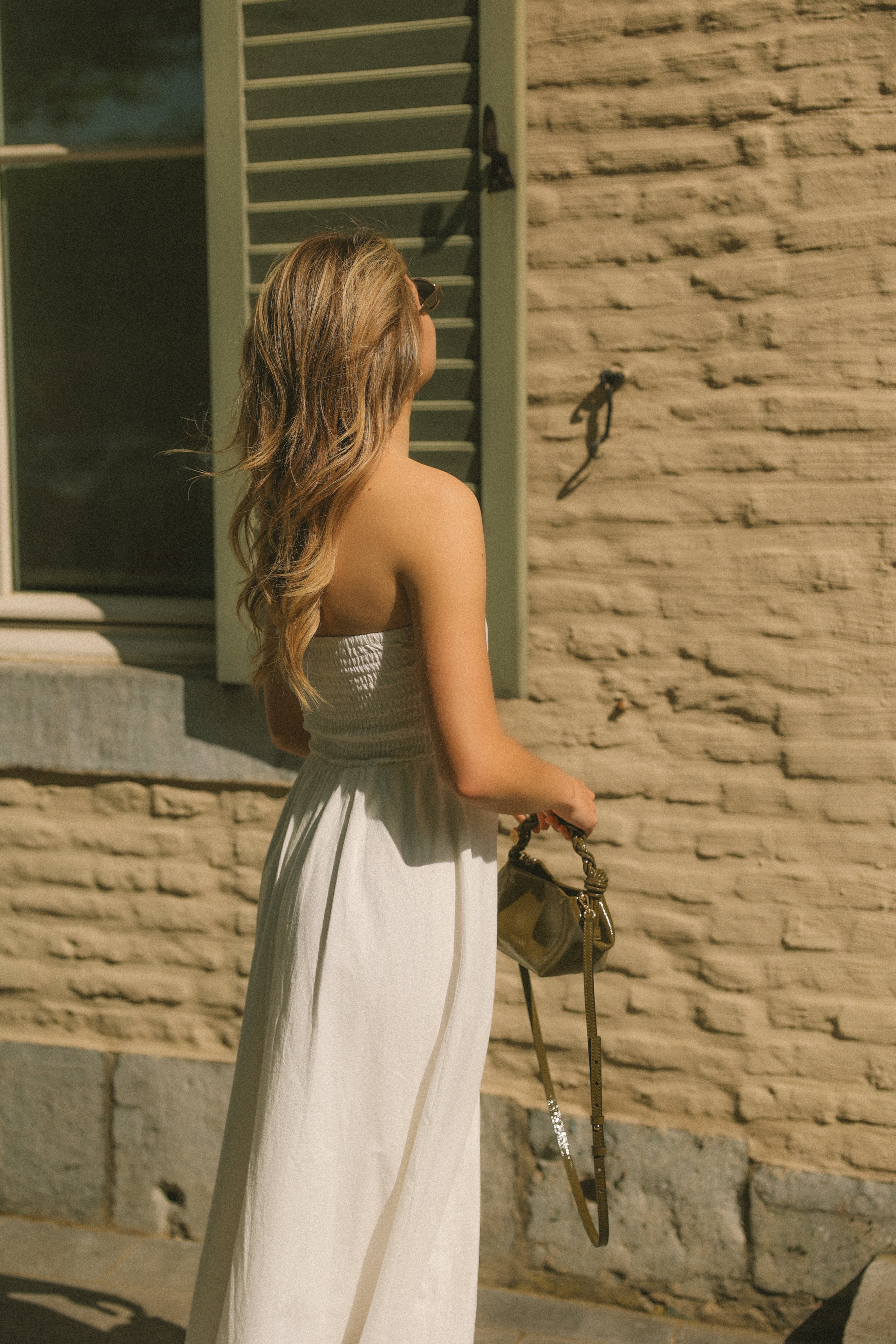 STRAPLESS MAXI DRESS WHITE