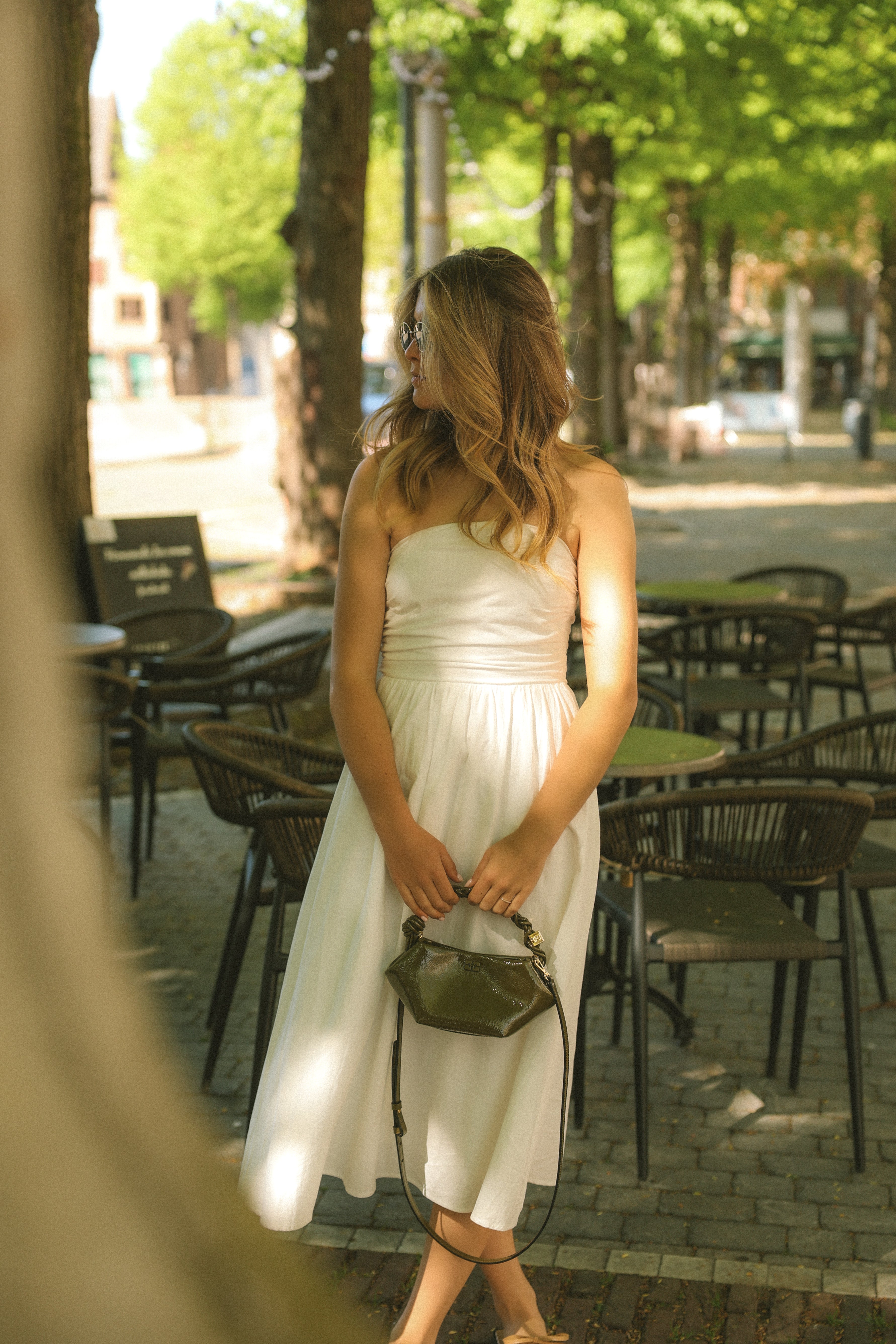 STRAPLESS MAXI DRESS WHITE