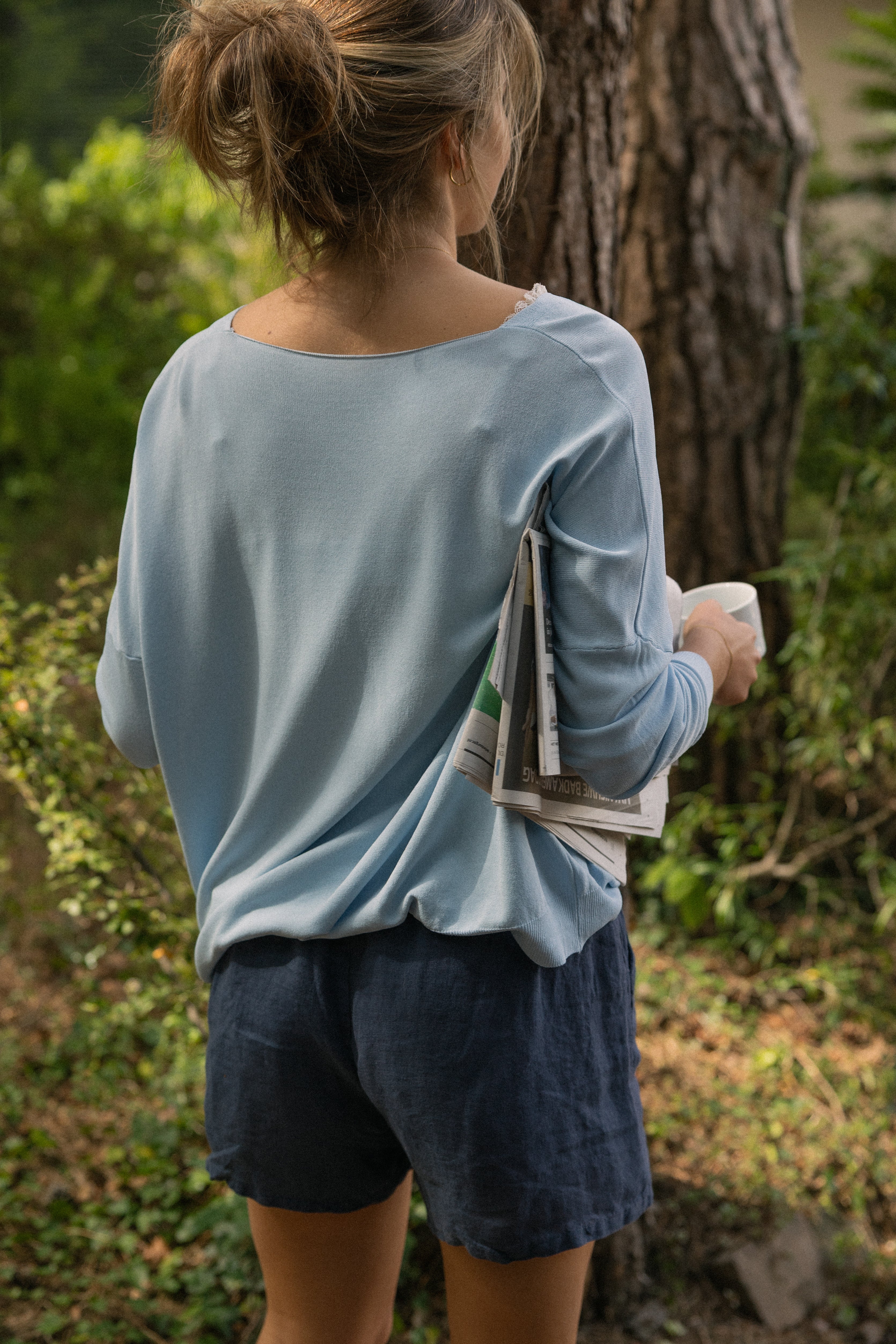 BASIC VNECK PULL BABY BLUE