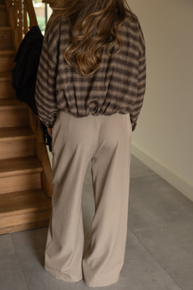 LOOSE FIT PANTALON TAUPE
