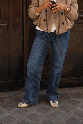 FULL LENGHT WIDE STRIPED JEANS