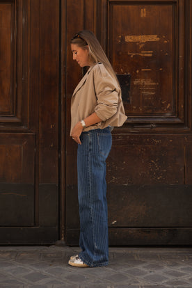 FULL LENGHT WIDE STRIPED JEANS