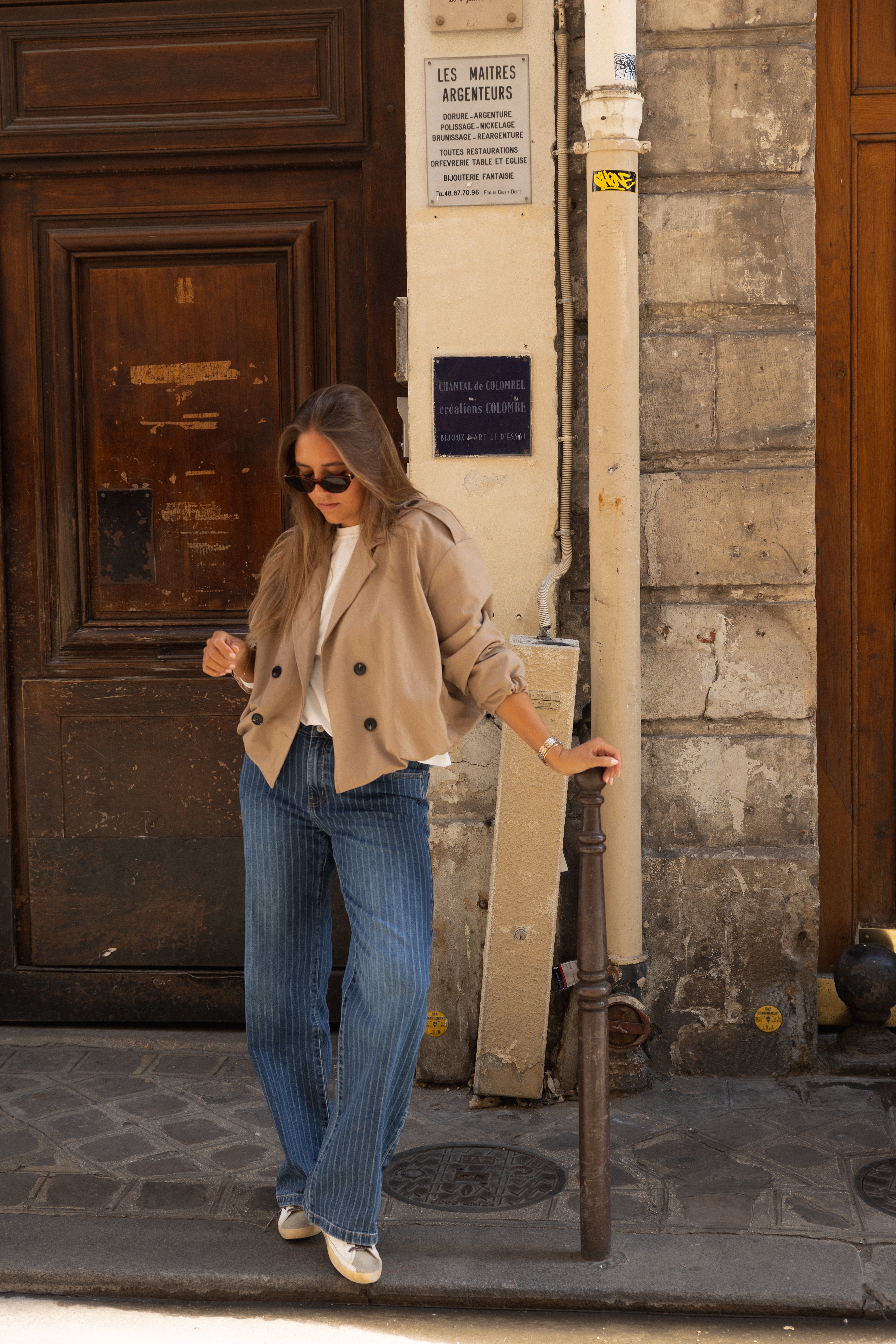 FULL LENGHT WIDE STRIPED JEANS