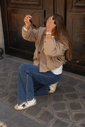FULL LENGHT WIDE STRIPED JEANS