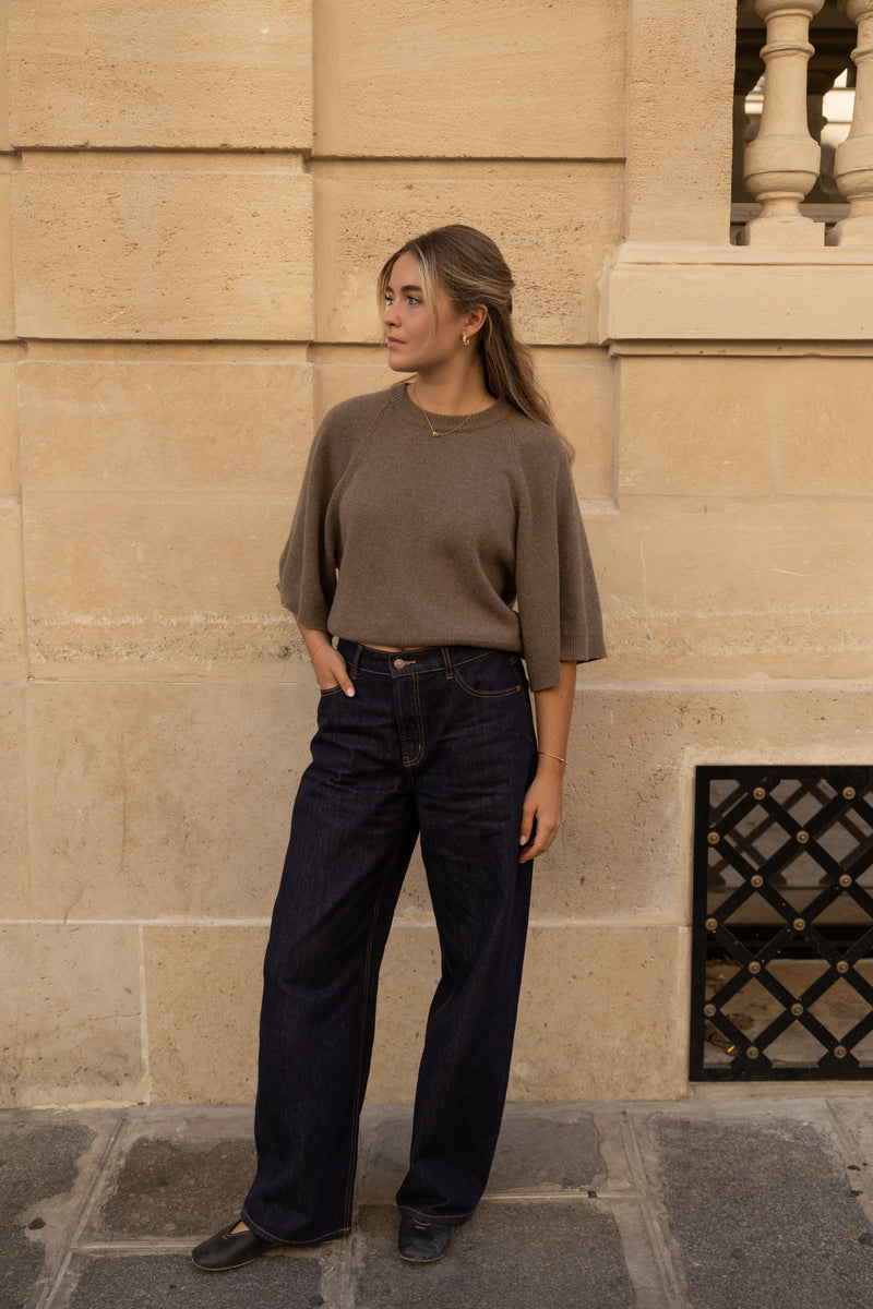 AUTUMN SAAR KNIT TAUPE/BROWN