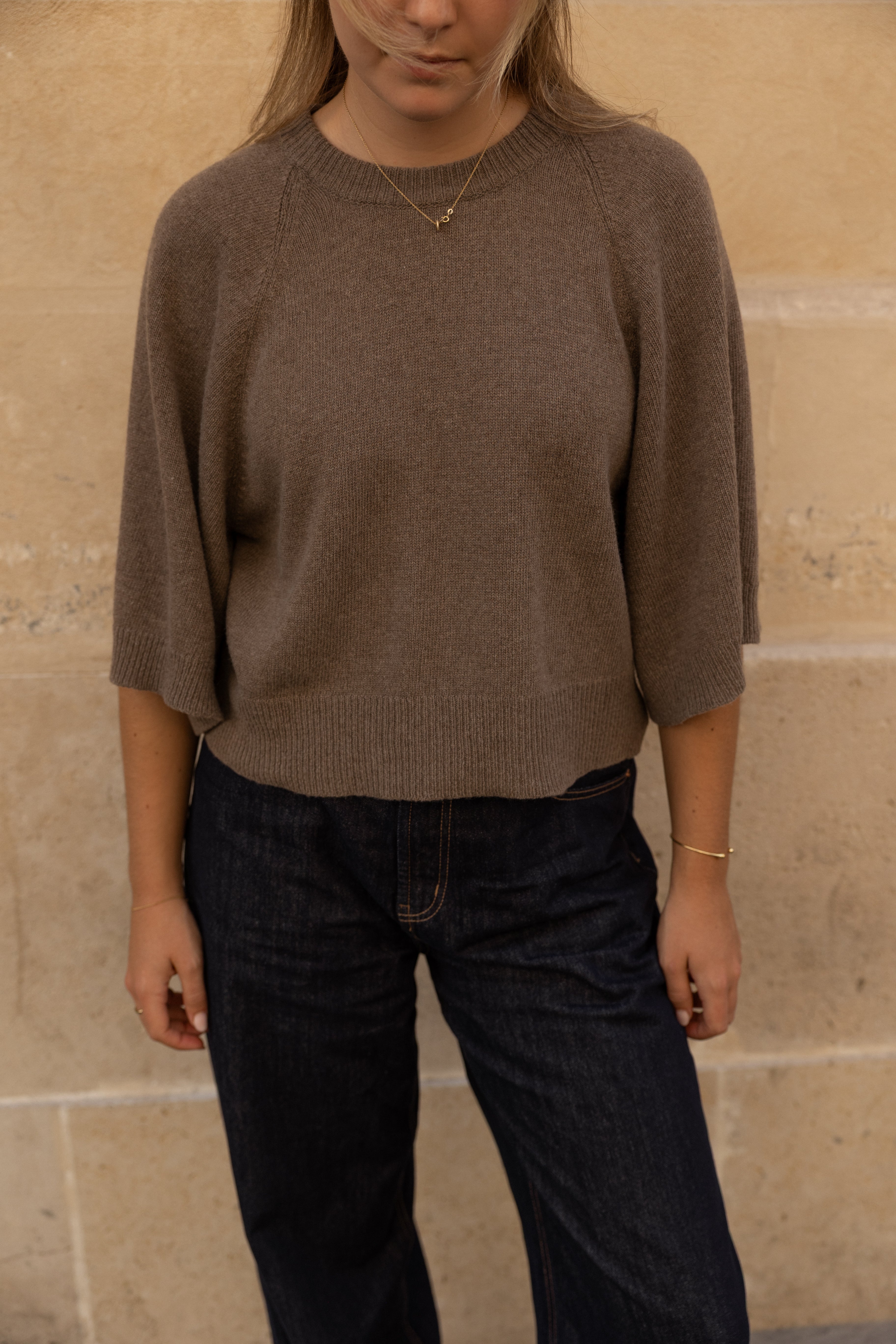 AUTUMN SAAR KNIT TAUPE/BROWN