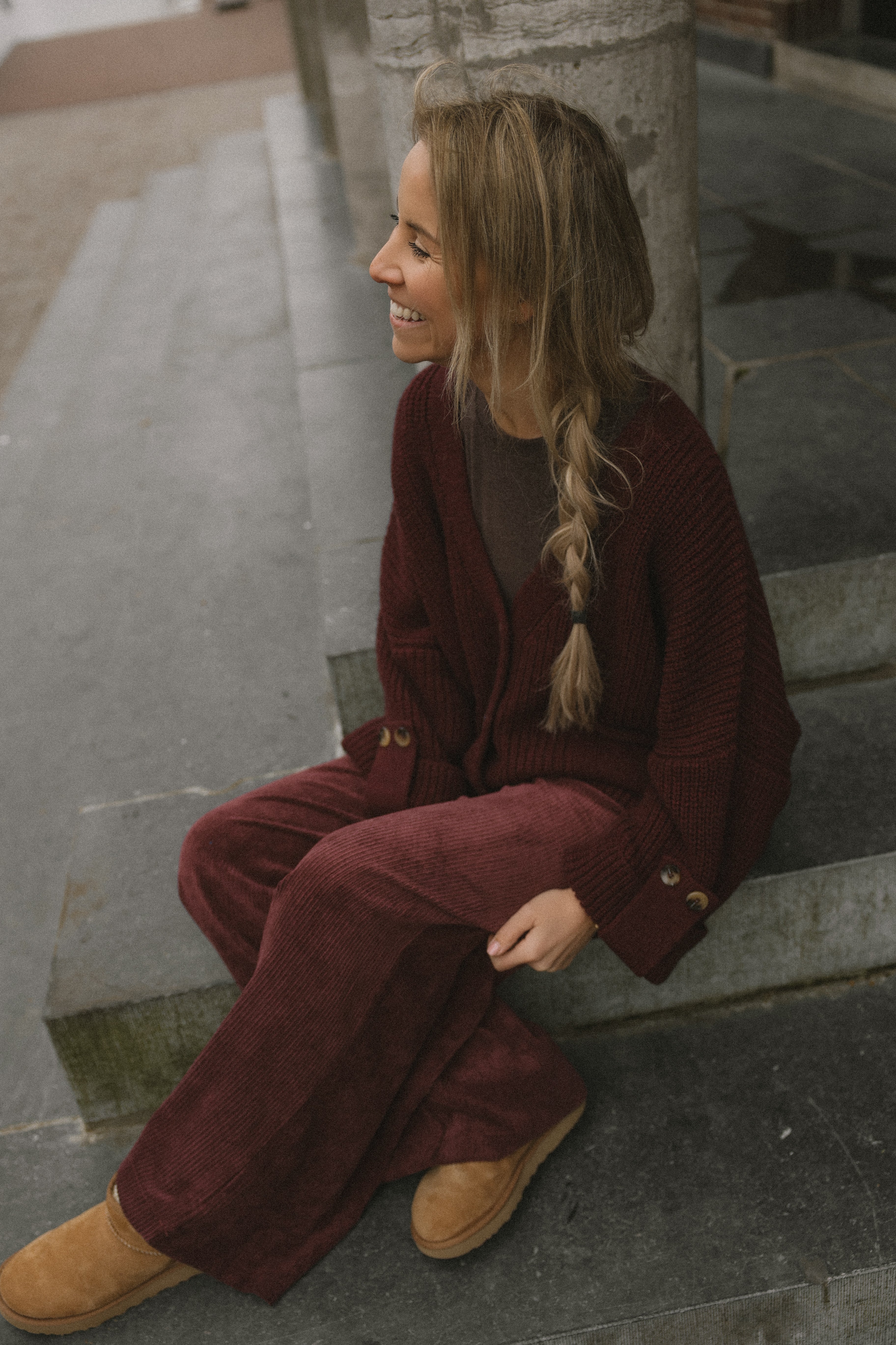 SOPHIE CARDIGAN BURGUNDY