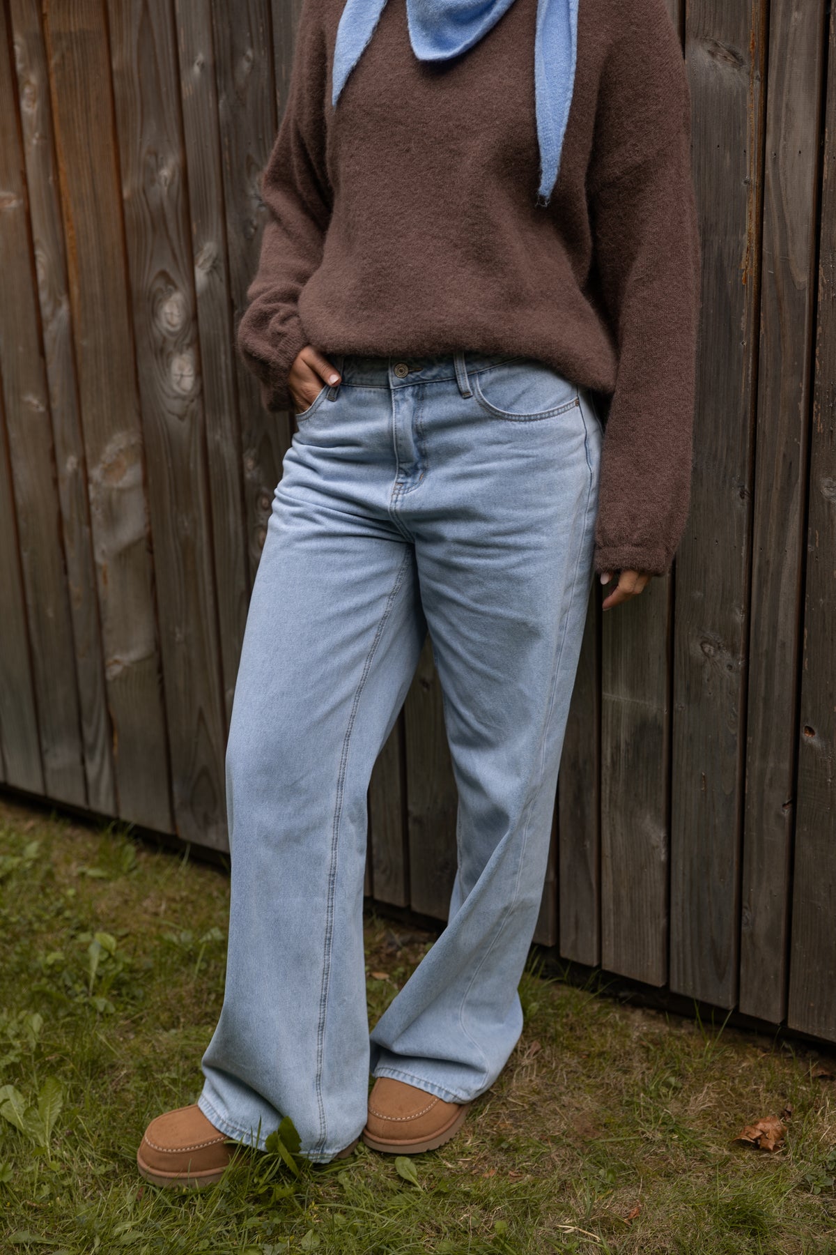 FULL LENGHT WIDE CELESTE JEANS LIGHT DENIM