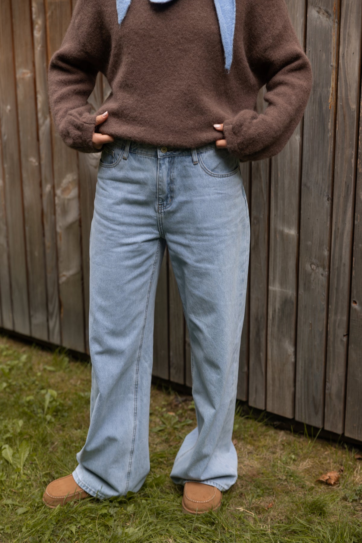 FULL LENGHT WIDE CELESTE JEANS LIGHT DENIM