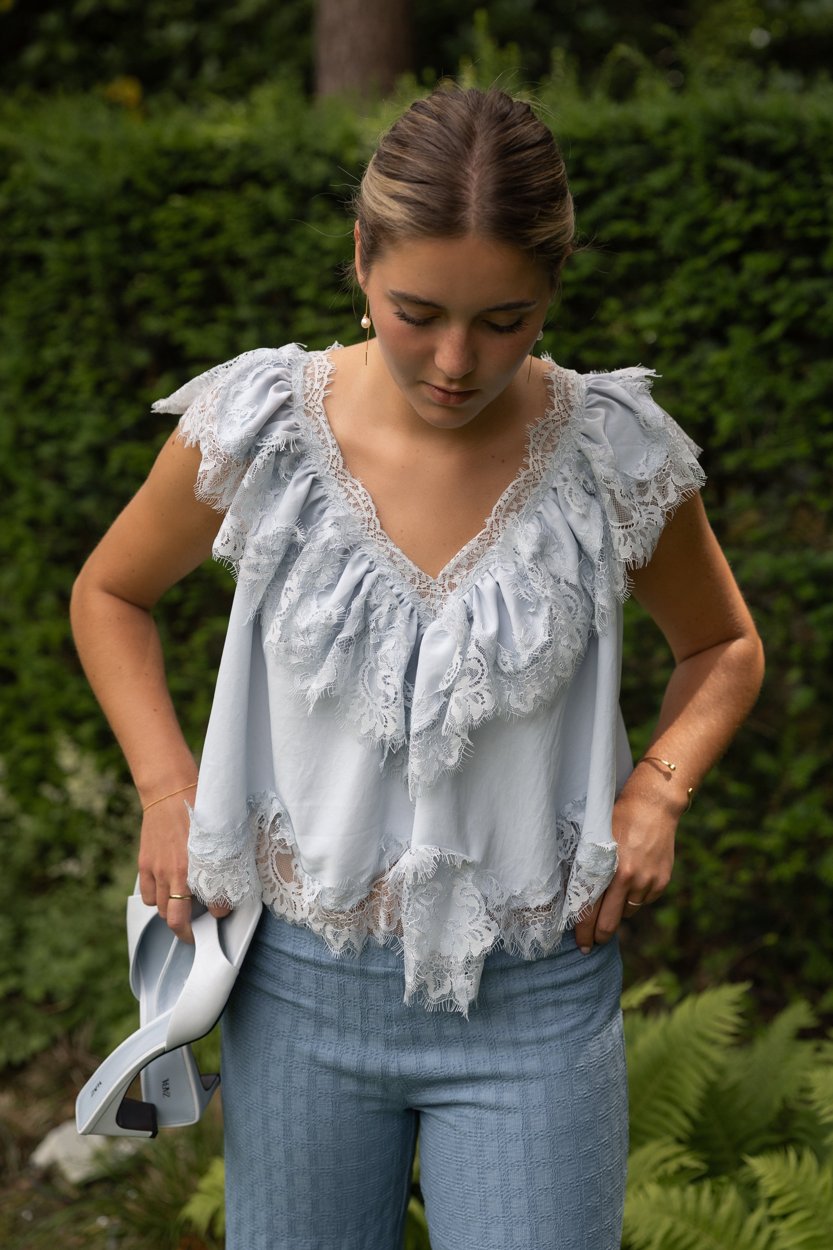 DENTELLE TOP BABY BLUE