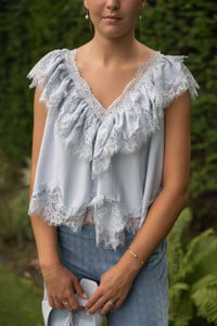 DENTELLE TOP BABY BLUE