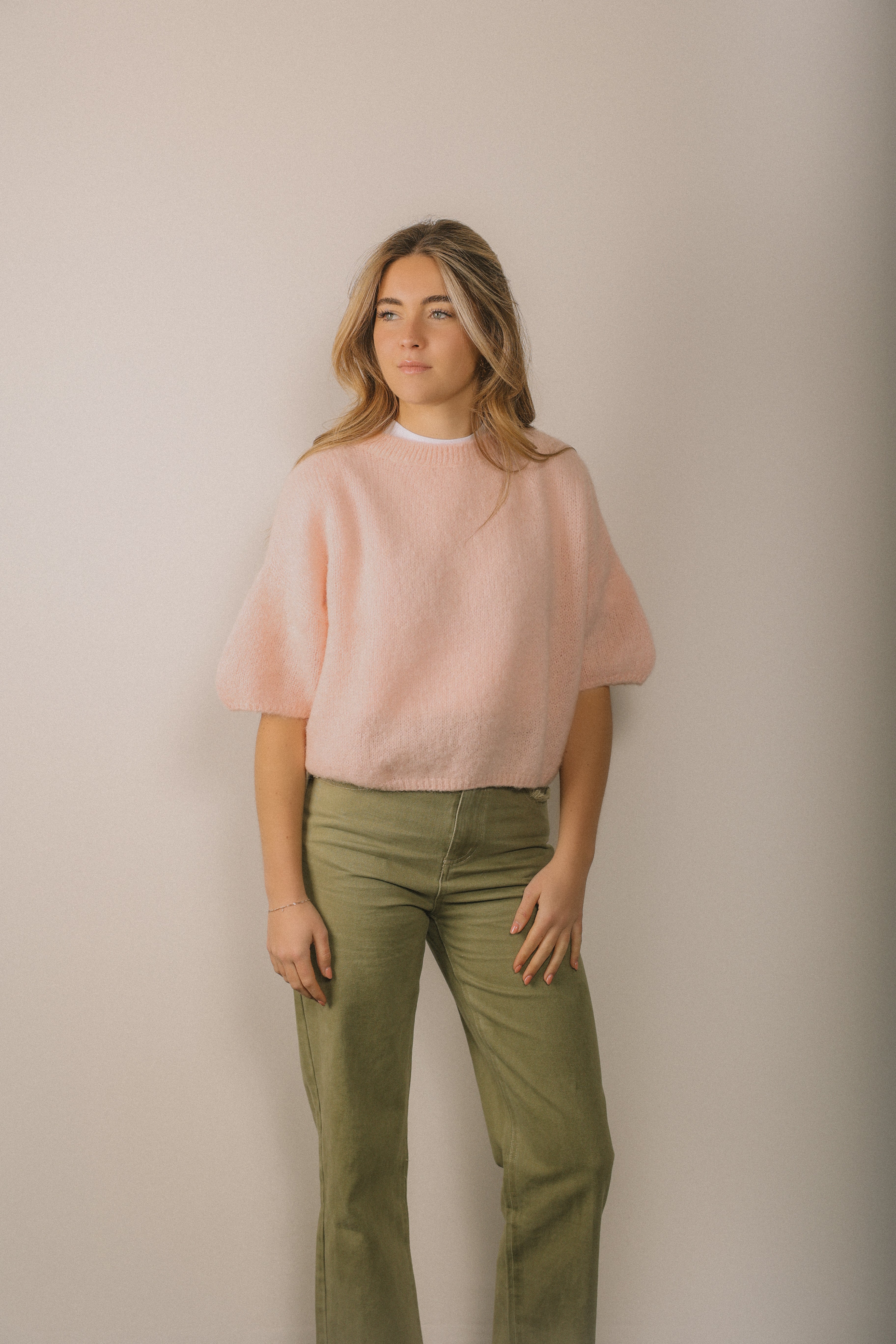 MOHAIR SAAR KNIT BABY PINK