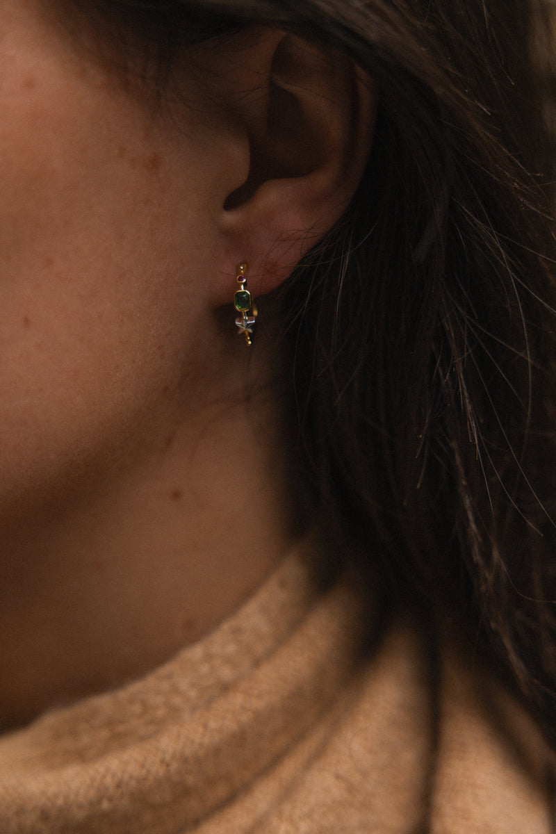 Small Storybook Hoop Earrings