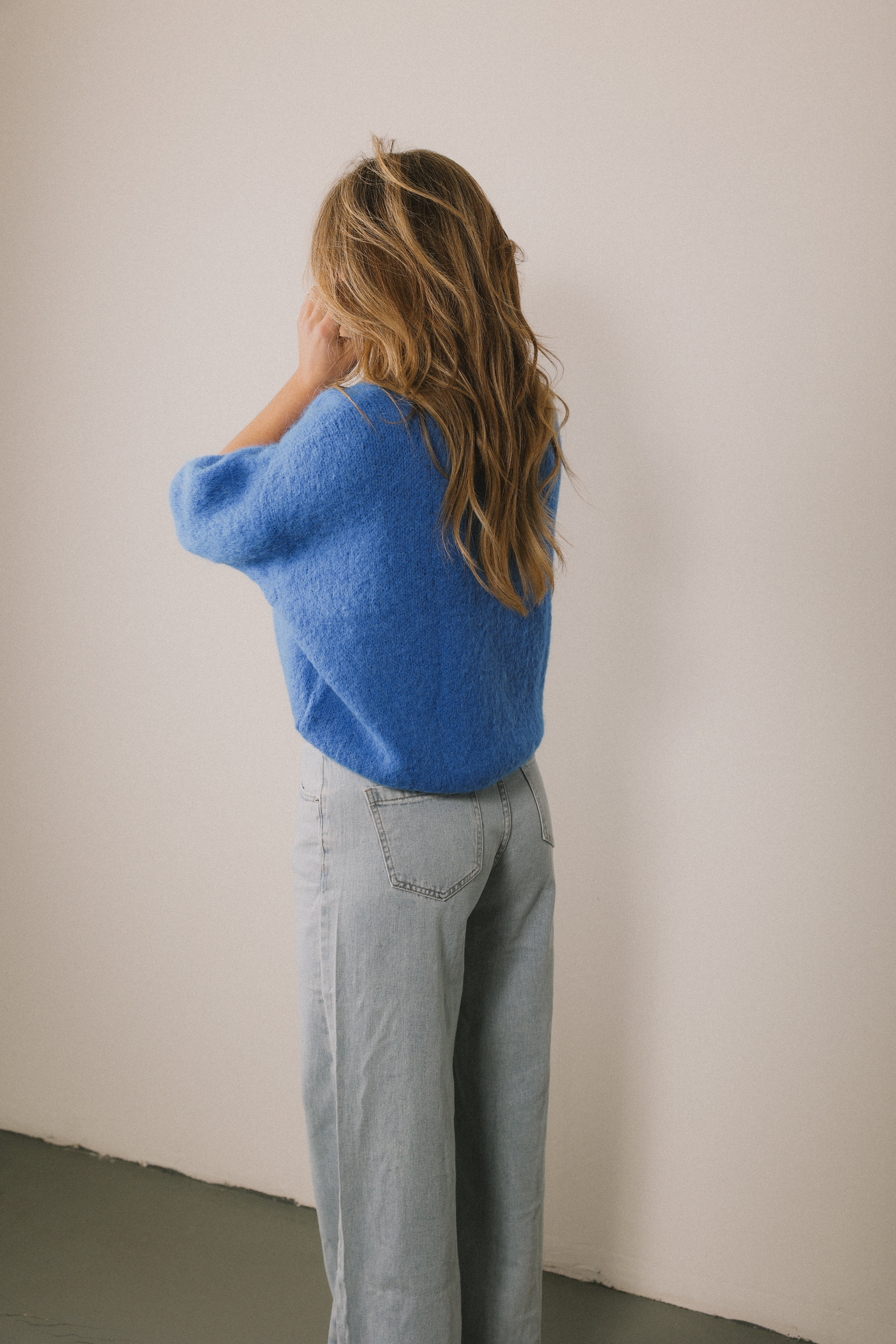 MOHAIR SAAR KNIT COBALT BLUE